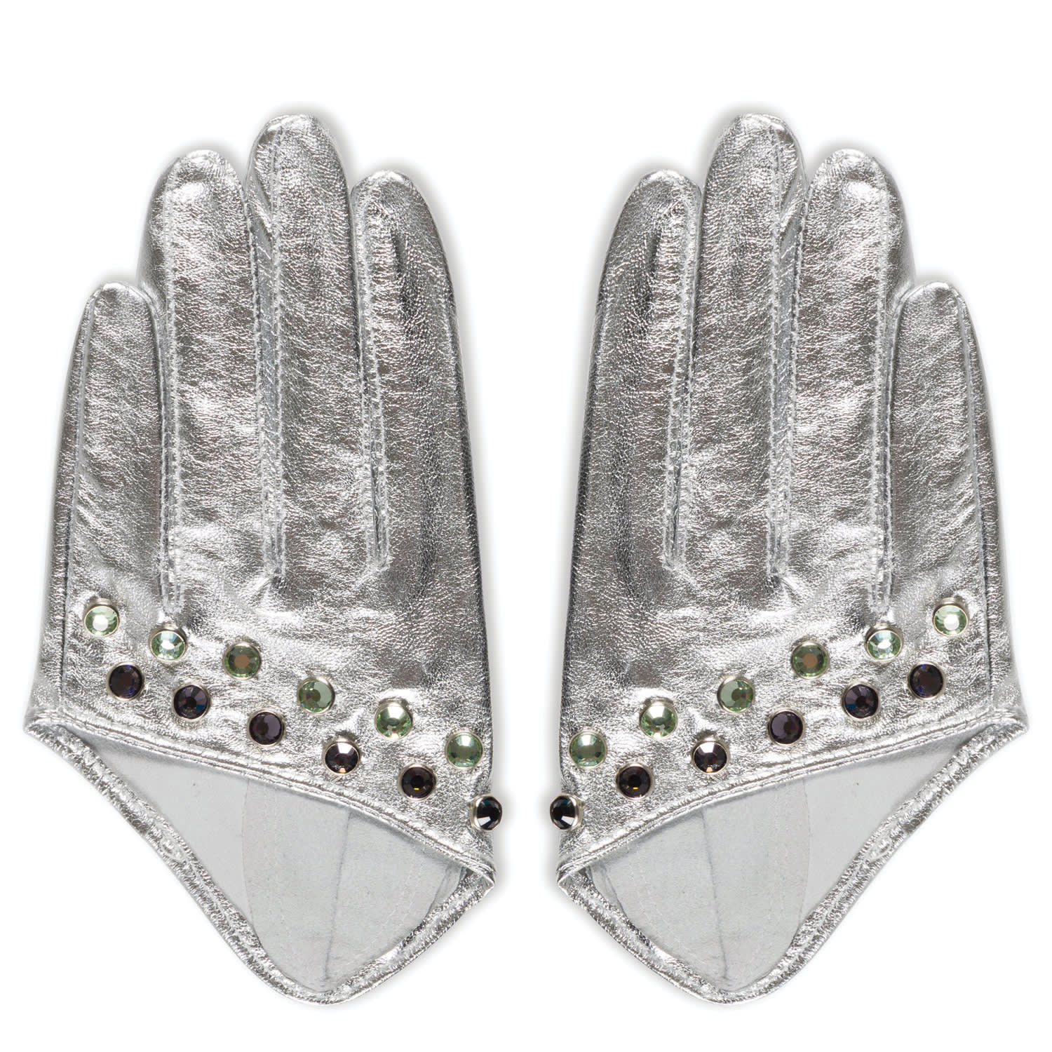 Black Cake Women's Starlight Crystal Finger Gloves – Silver Cosmic
