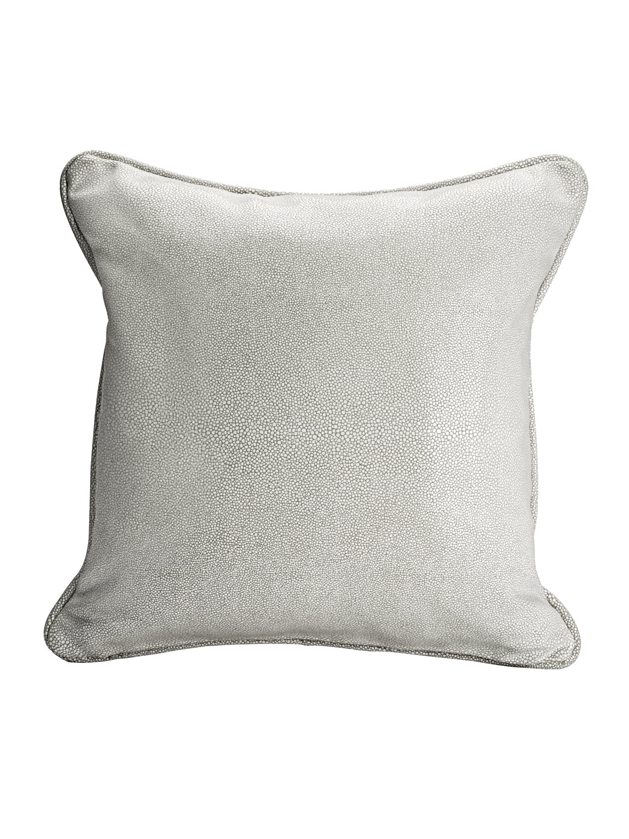 White Galuchat Shagreen Pattern Embossed Suede Cushion One Size Fameed Khalique Ltd