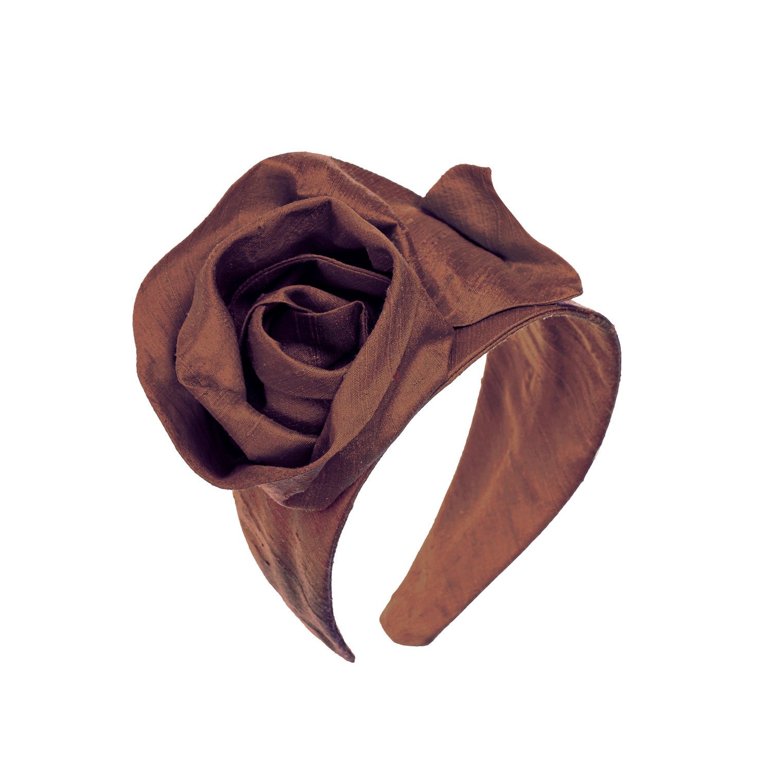 Sibi Hats Women's Rose Gold Call Me Rosy - Old Rose Silk Headband In Brown