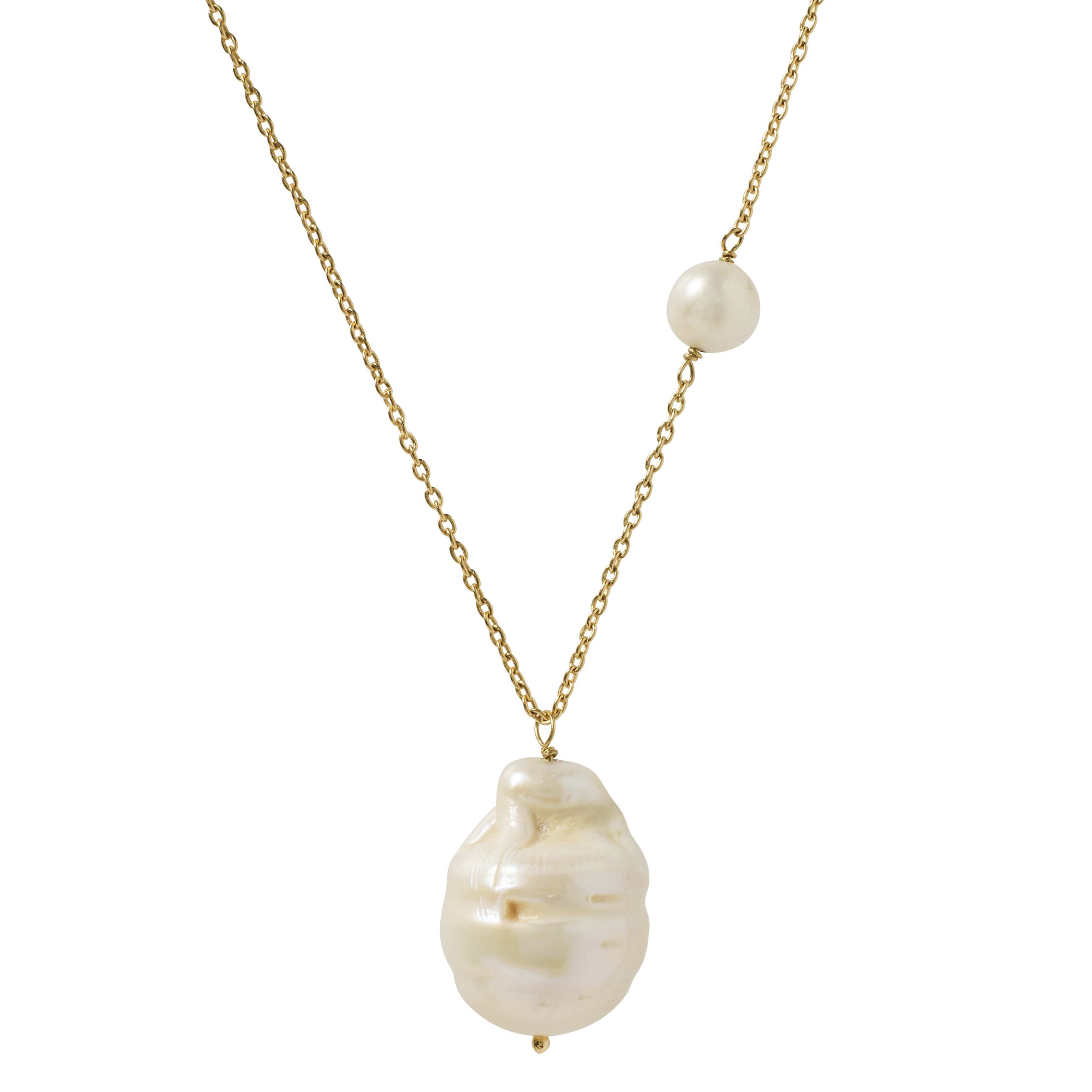 Yaa Yaa London Women's White Perfectly Imperfect Pearl Necklace — Limited Edition In White