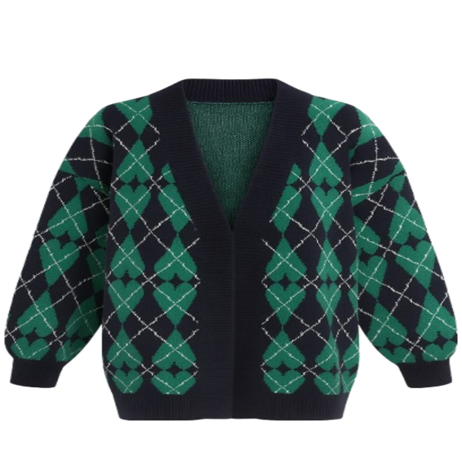 Saachi Women's Green Grandpa Heart Cardigan In Gray