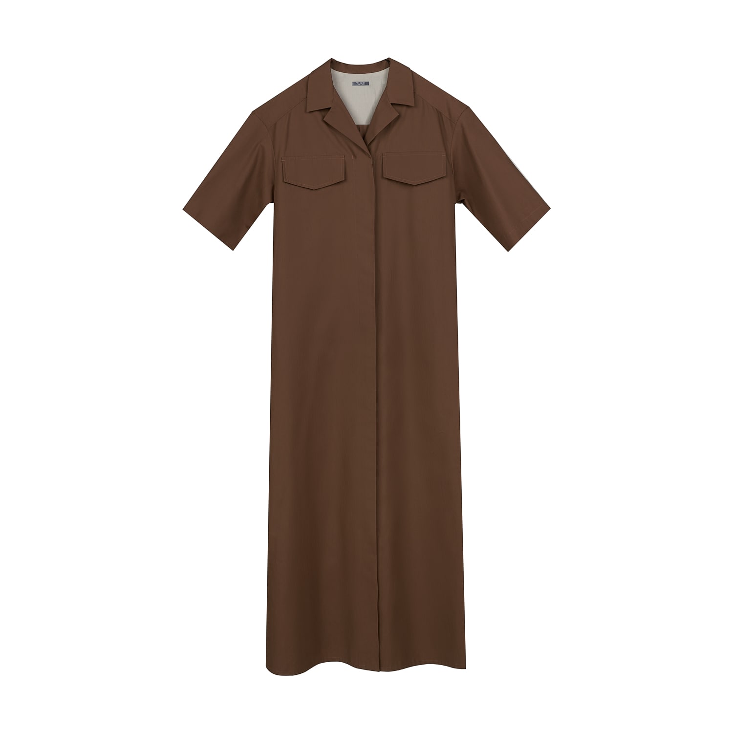 Inavati Women's Brown Maxi Camel Dress With Front Pockets