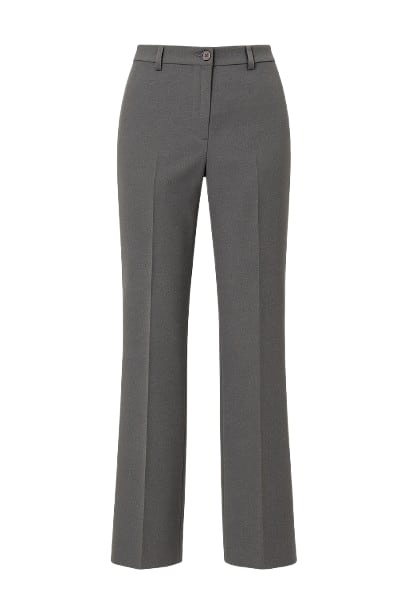 Conquista Women's Classic Straight Trousers Grey In Gray
