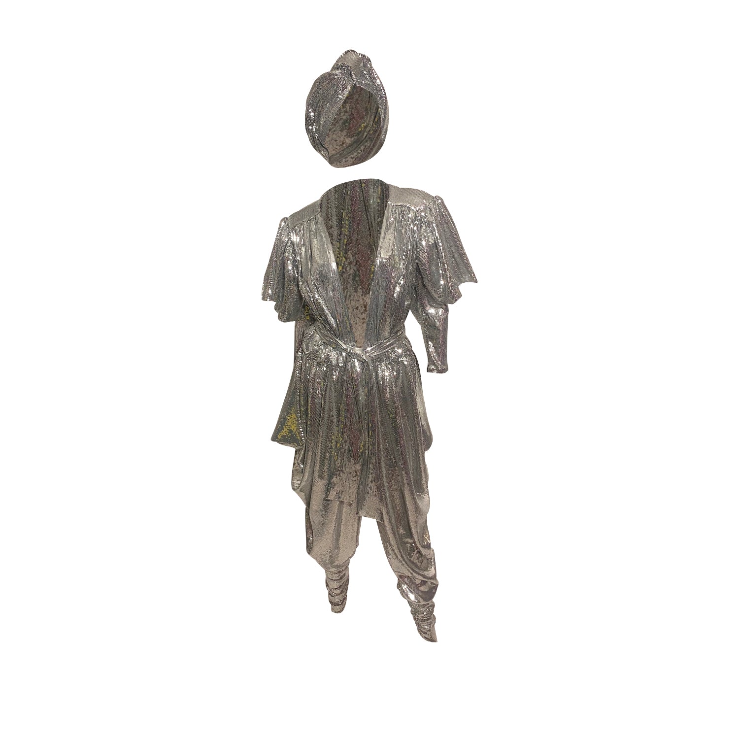 Julia Clancey Women's Gloria Sequin Silver Sirena Jumpsuit Set In Silver