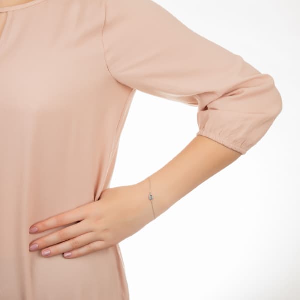 Latelita London Pisa Mini Teardrop Bracelet Gold Blue Topaz In Teardrop