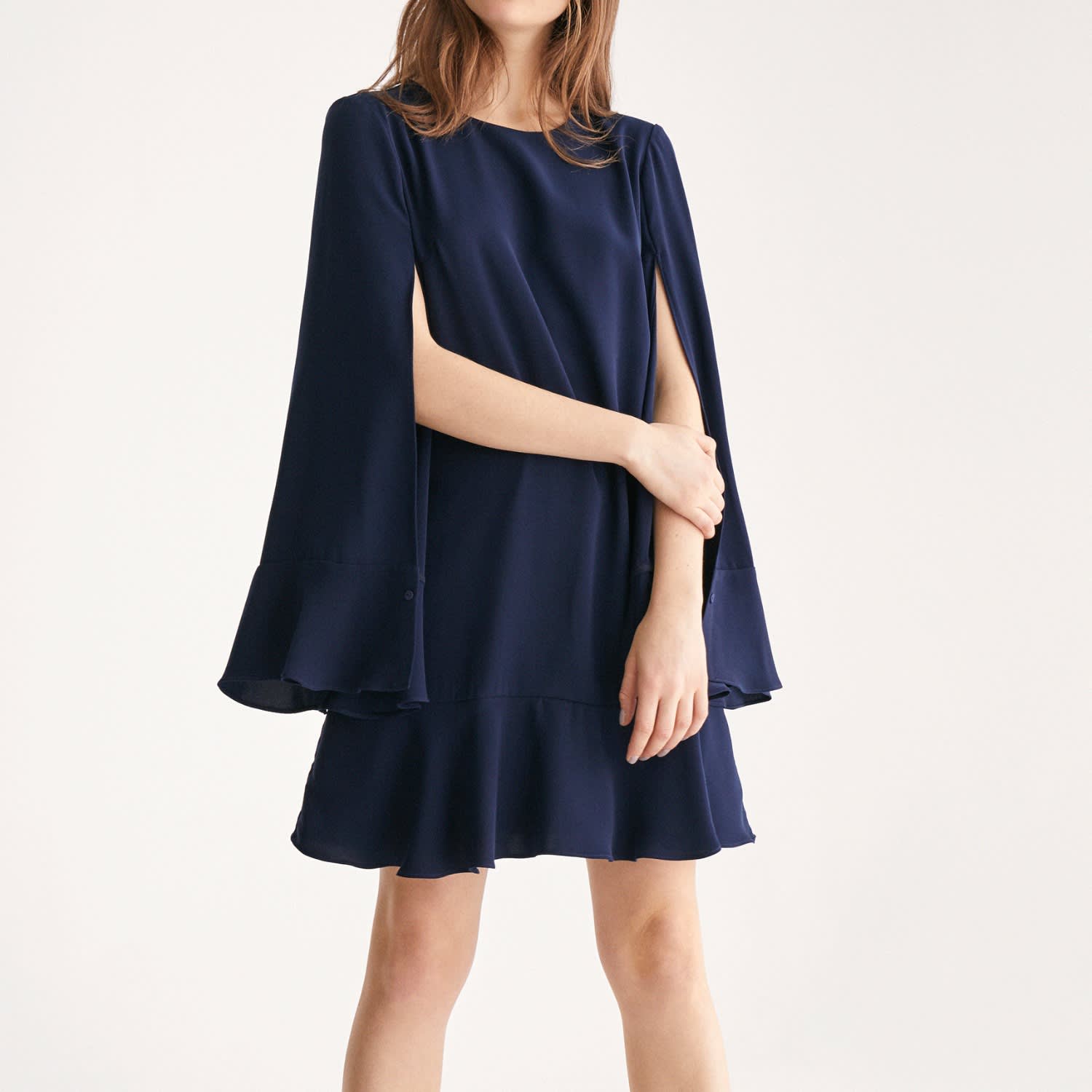 cape swing dress