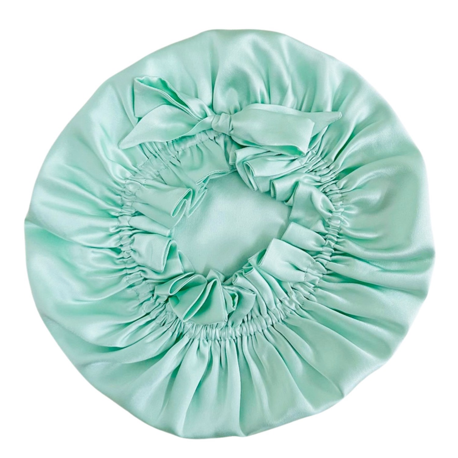Marche' Du Luxe Women's Green Pure Silk Double Layer Long Tie Cap Mint