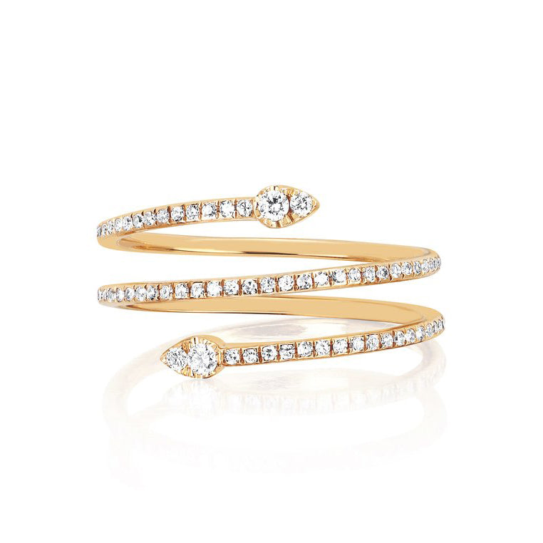Gold Trip Women's Teardrop Twist Ring In Gold In Gold