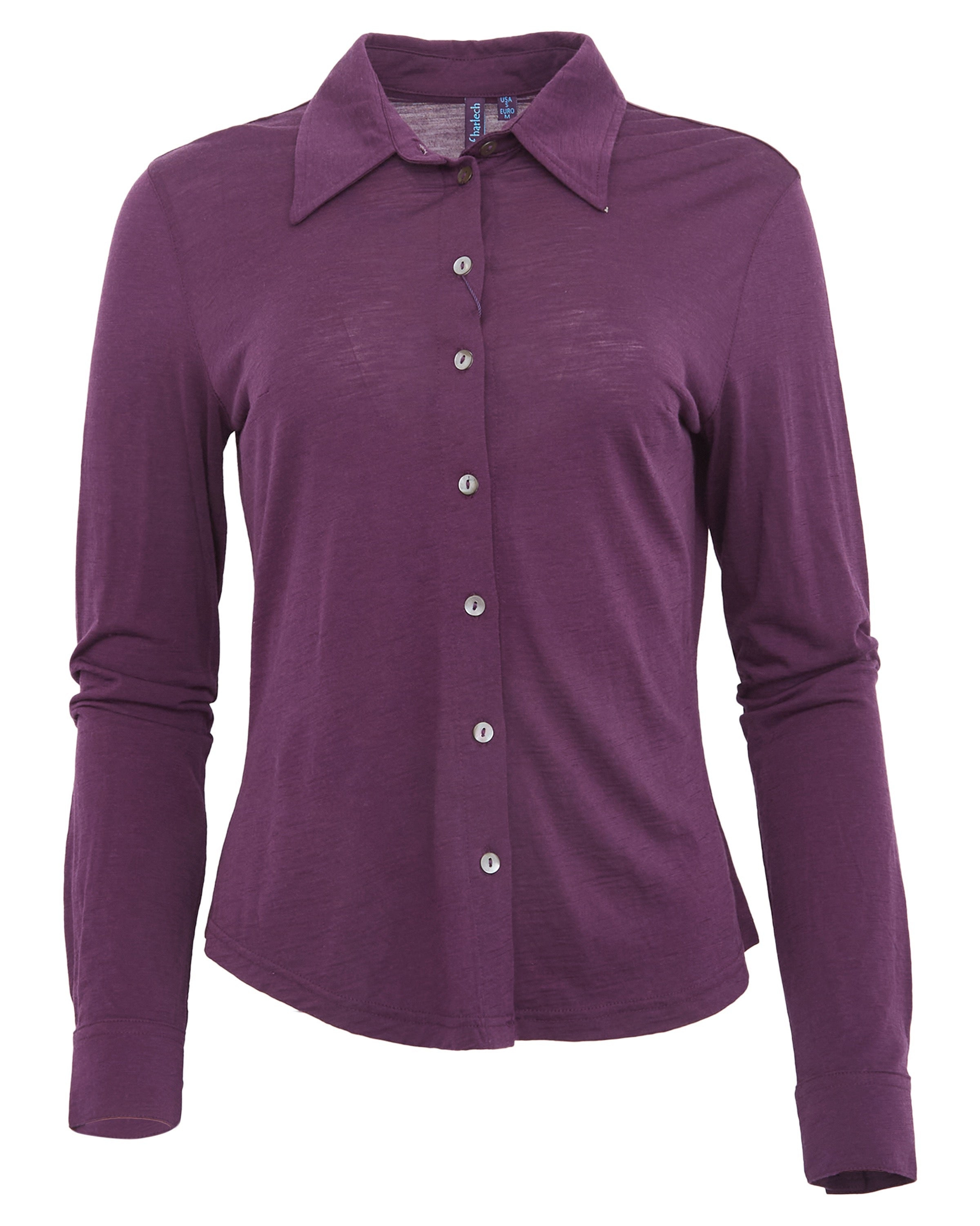 Lords Of Harlech Scarlet Merino Shirt In Purple