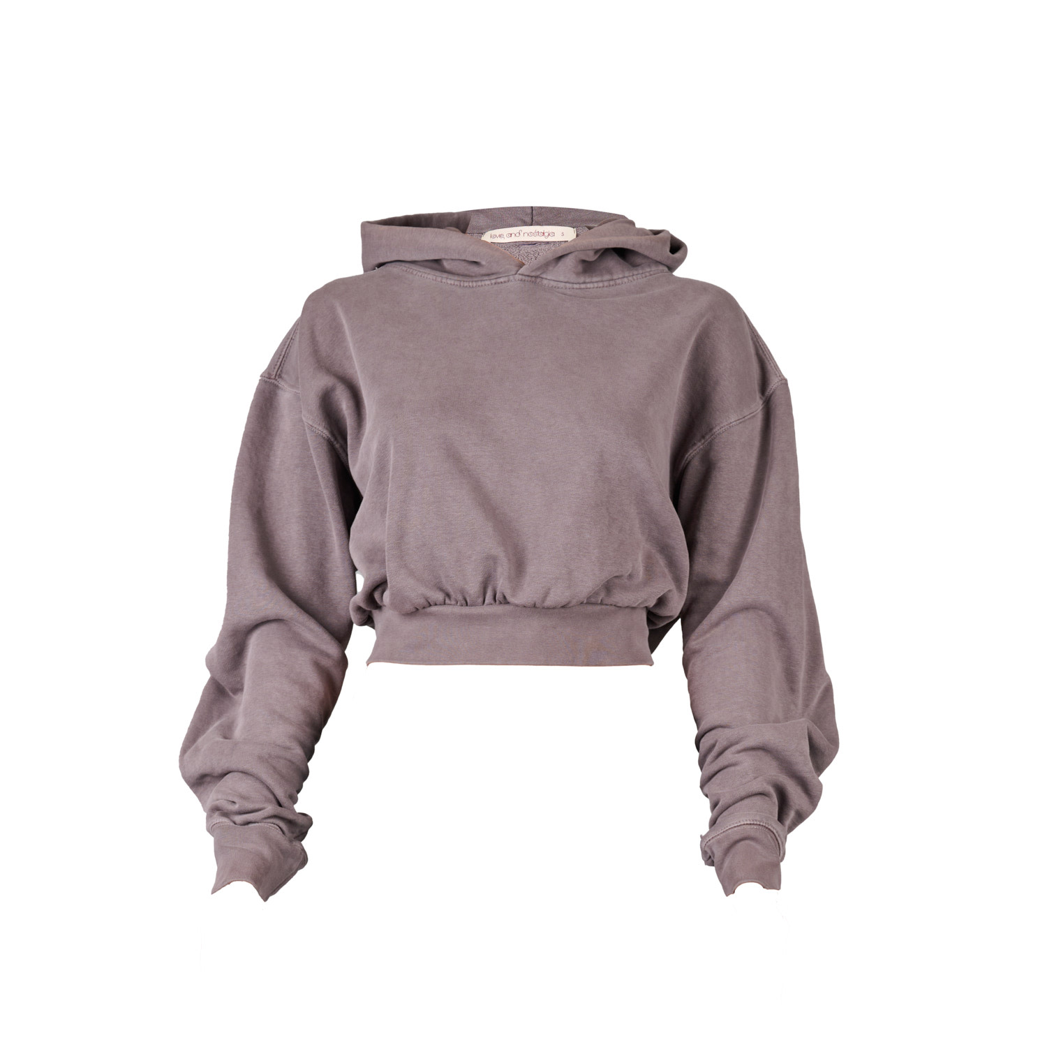 Love And Nostalgia Women's Brown Carly Crop Hoodie