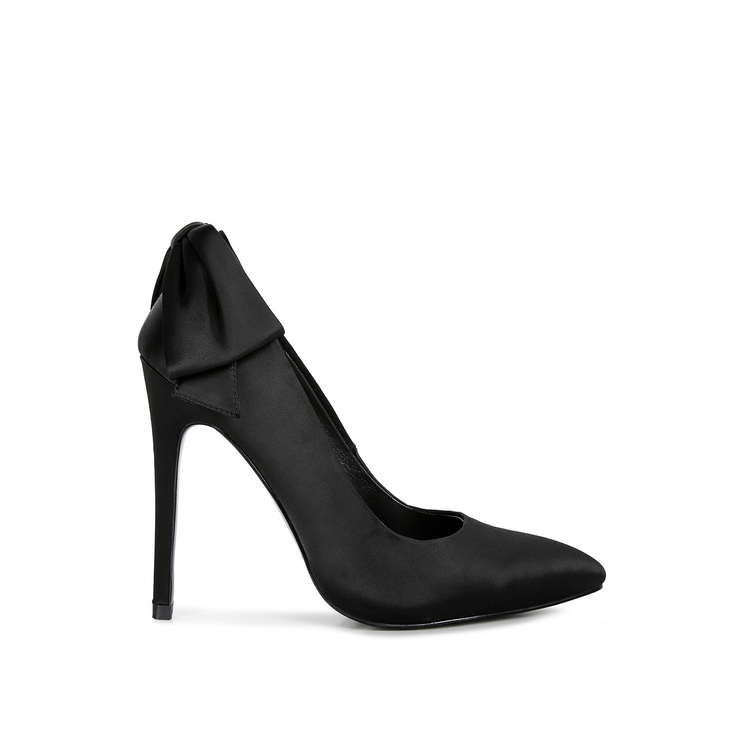 Rag & Co Women's Hornet Black Satin Stiletto Pump Sandals In Black