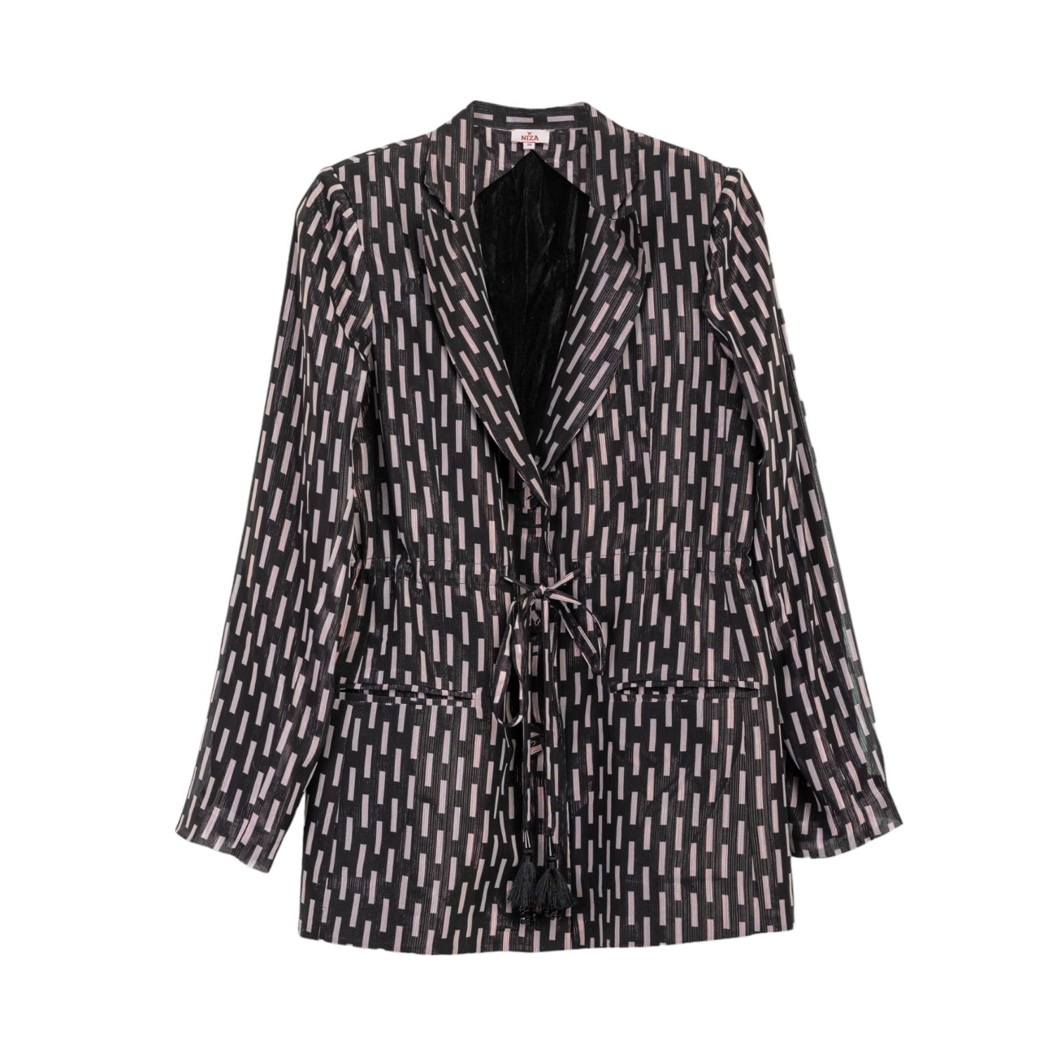 Niza Women's Black Lia Geometric Print Blazer In Black