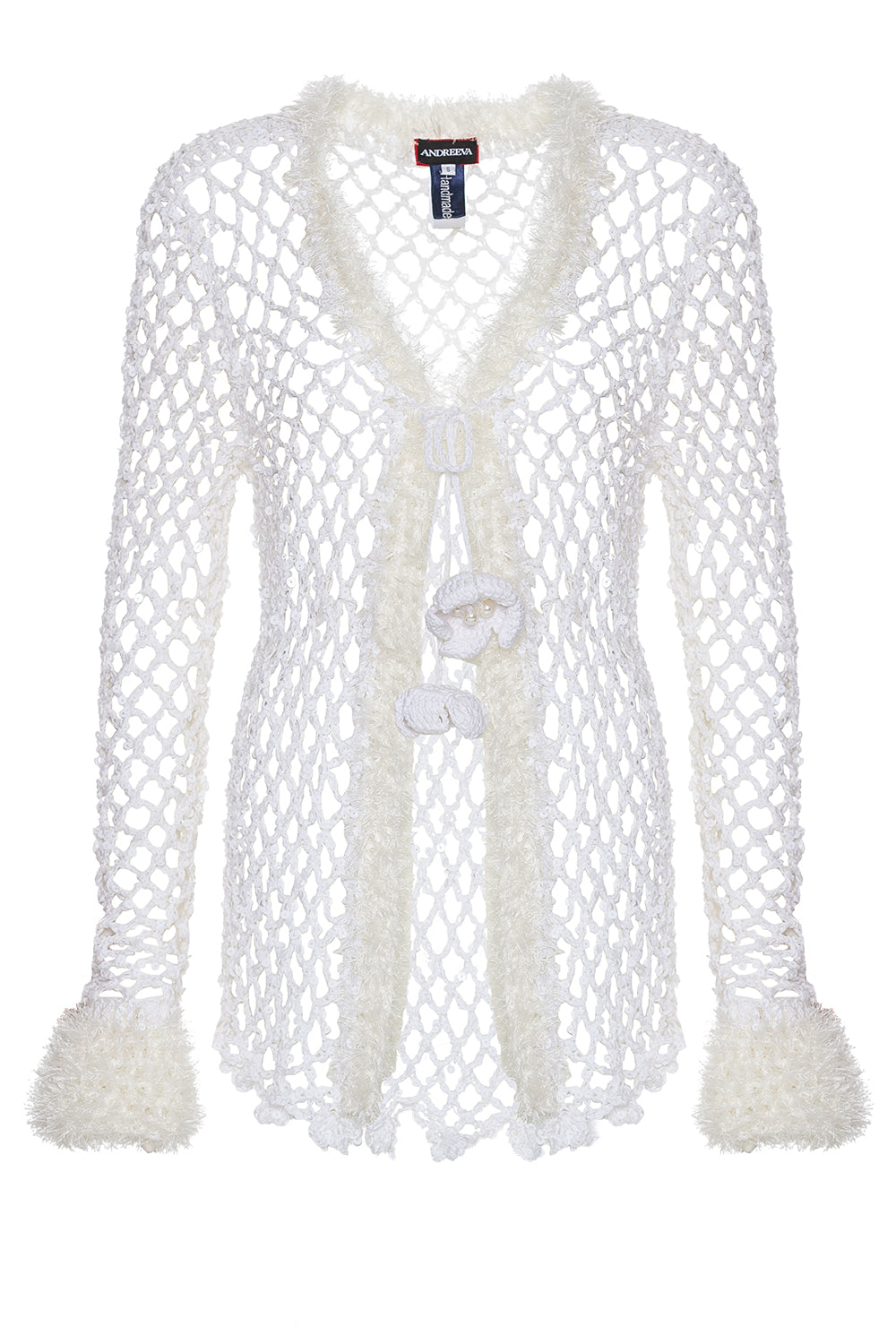 Andreeva Vanilla White Handmade Crochet Shirt In White