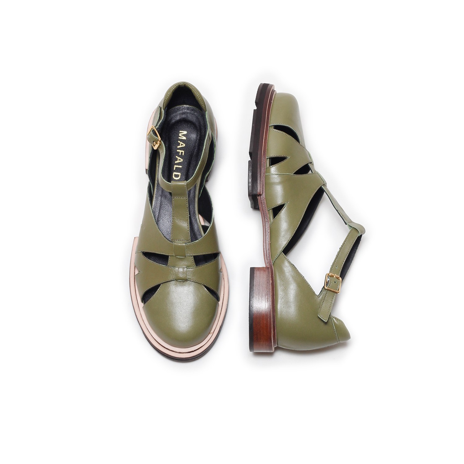 Mafalda Women's Maite Olive Green Fisherman Sandals In Green