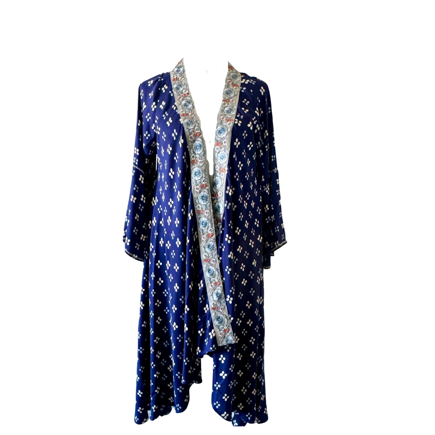 Noori The Label Women's Naya Kimono Duster-blue Azure In Blue