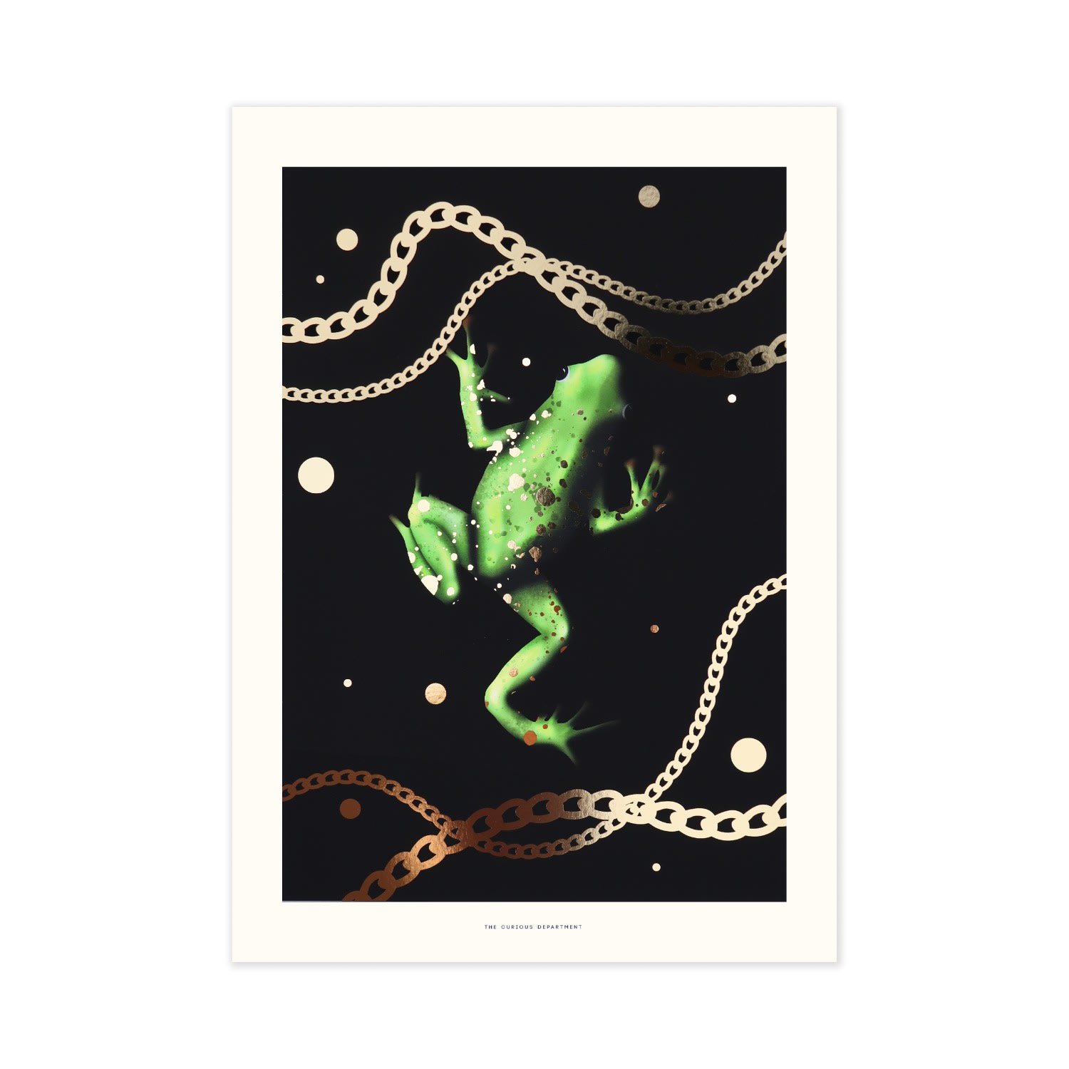 Blue / Black / Gold Tiana’s Frog - Gold Print The Curious Department