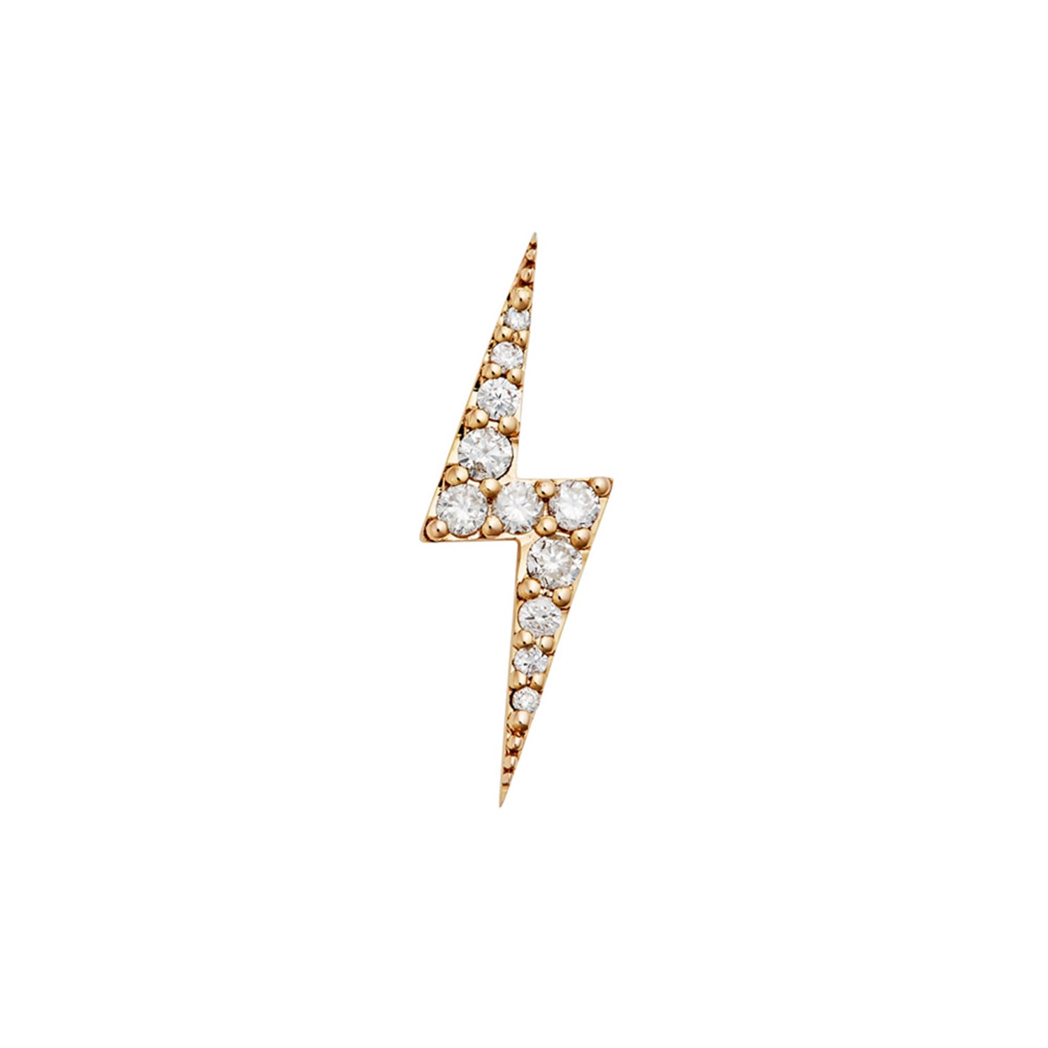 Zoe And Morgan Women's Gold / White Zap Diamond Stud Single