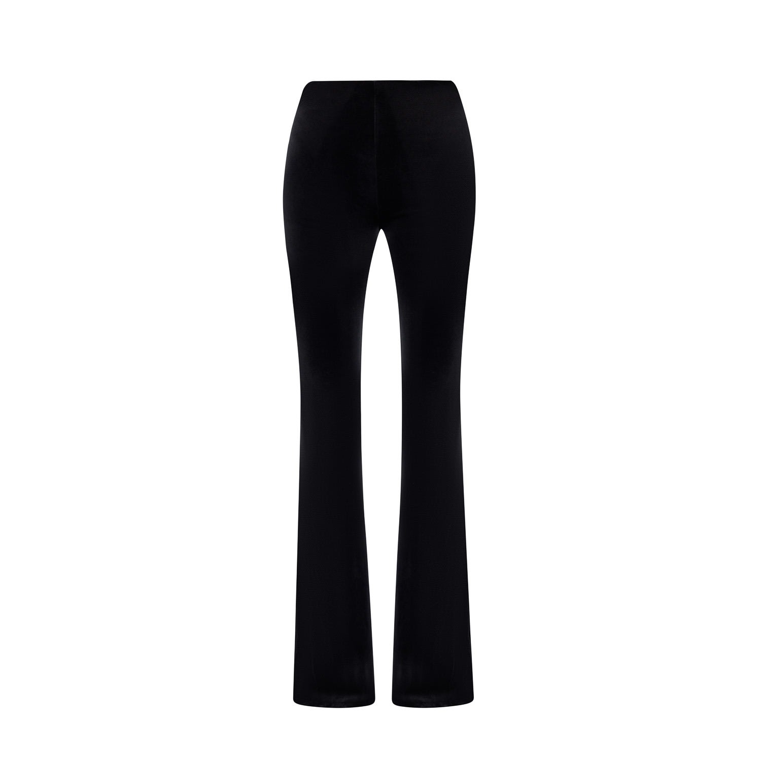 Lia Aram Women's Black High-rise Velvet Flared Trousers In Black