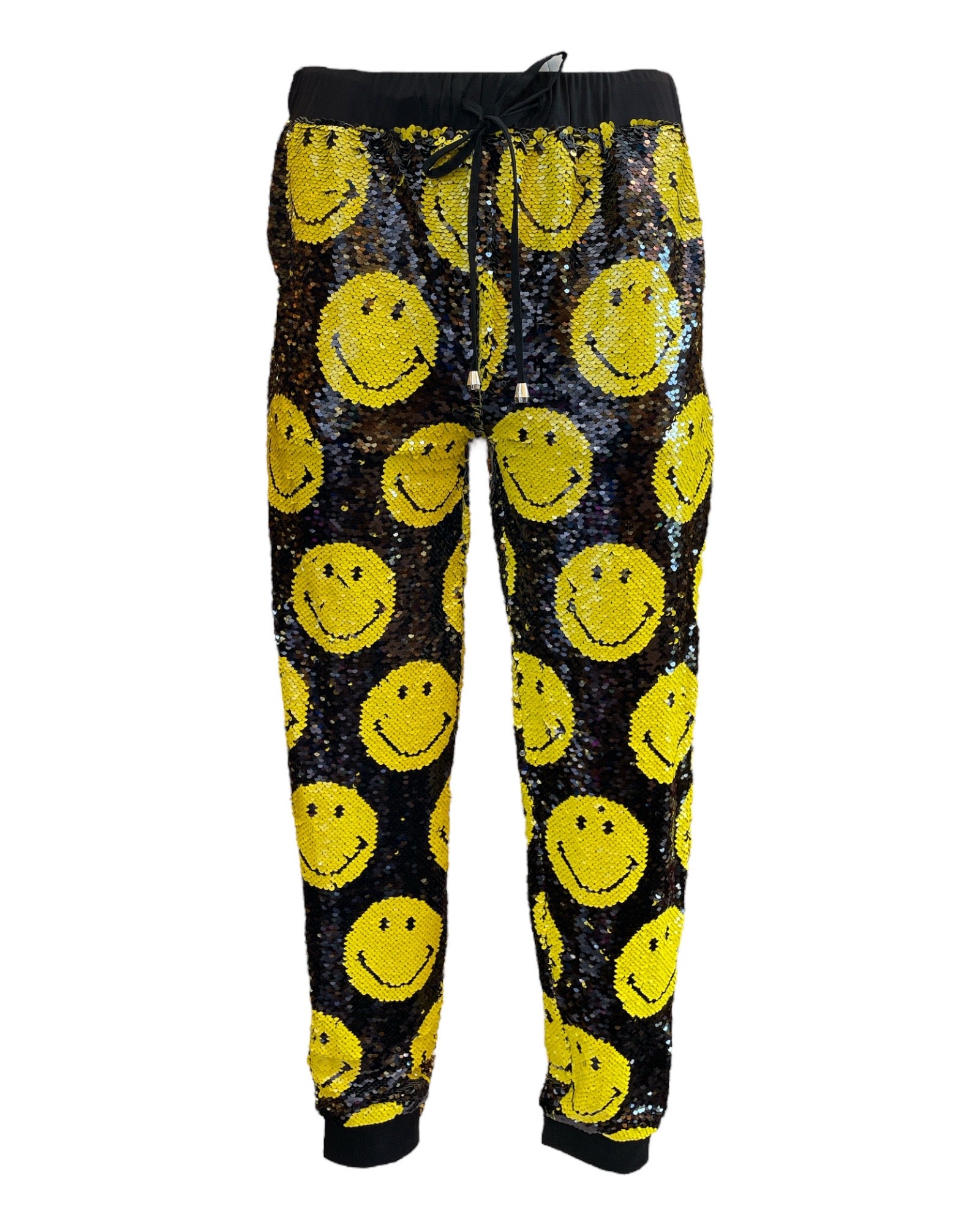 Any Old Iron Women's Black / Yellow / Orange  X Smiley Joggers