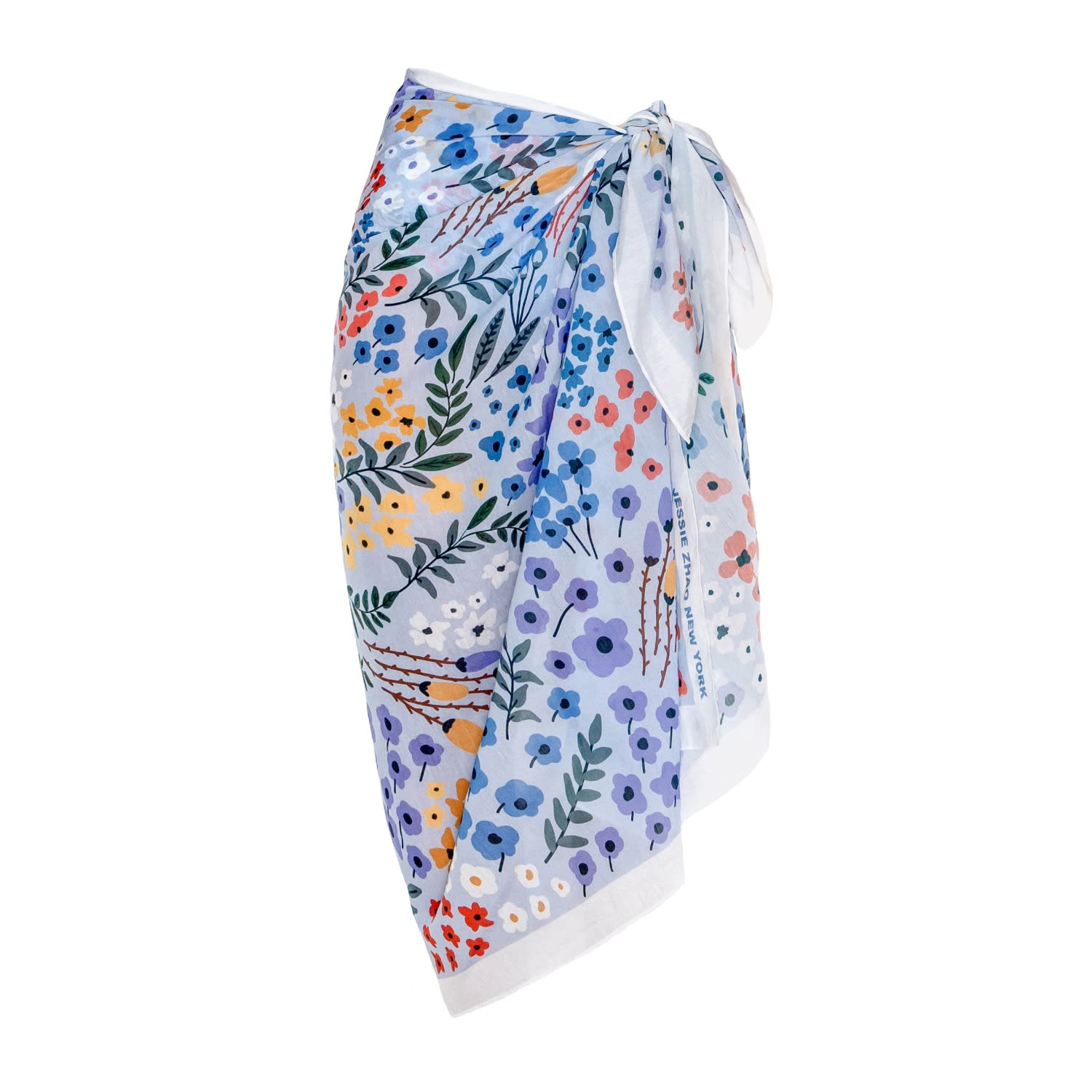Jessie Zhao New York Beach Sarong Wrap In Blue
