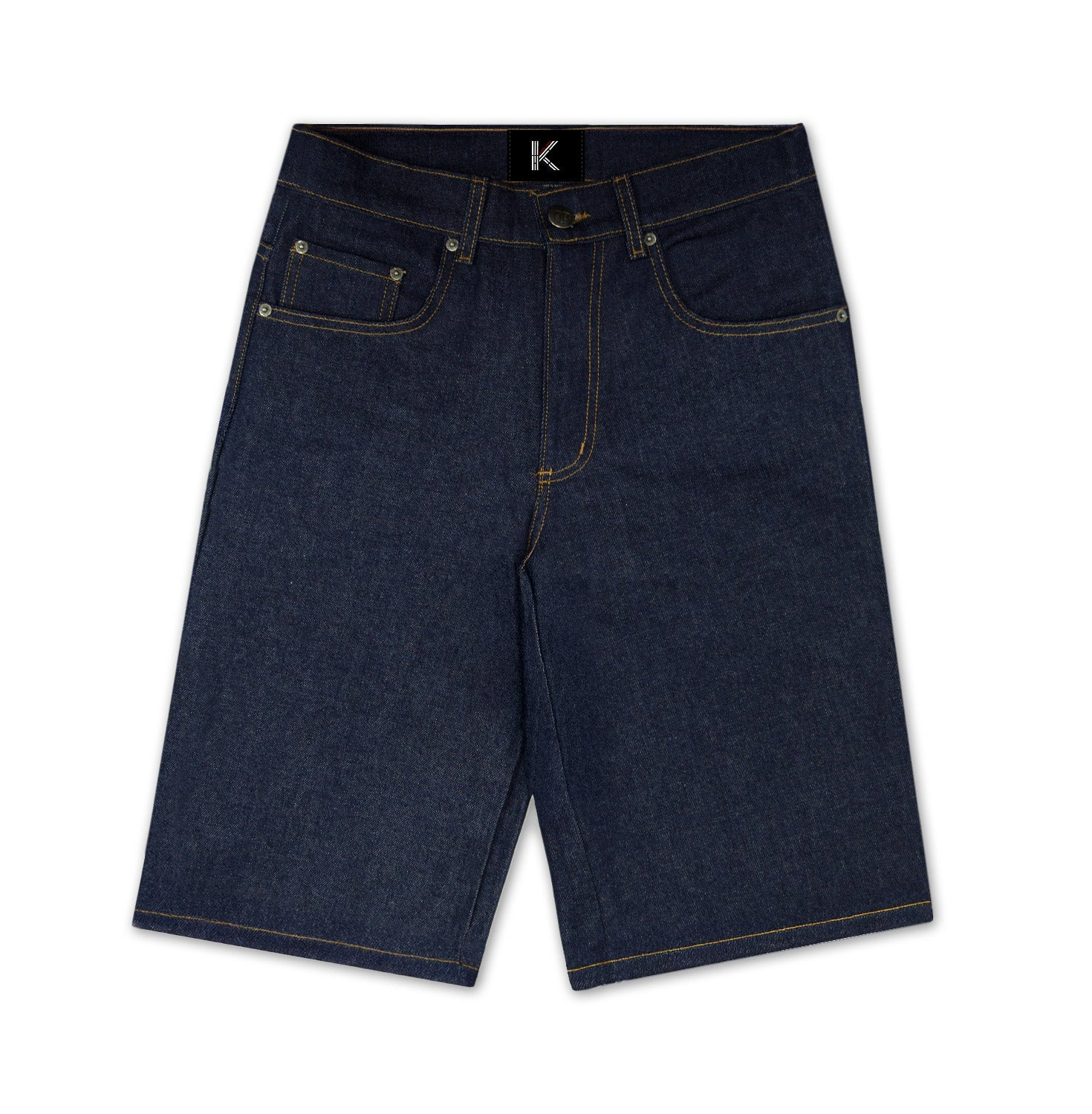 Korelimited Men's Black Kore Carpenter Shorts In Denim Blue In Black