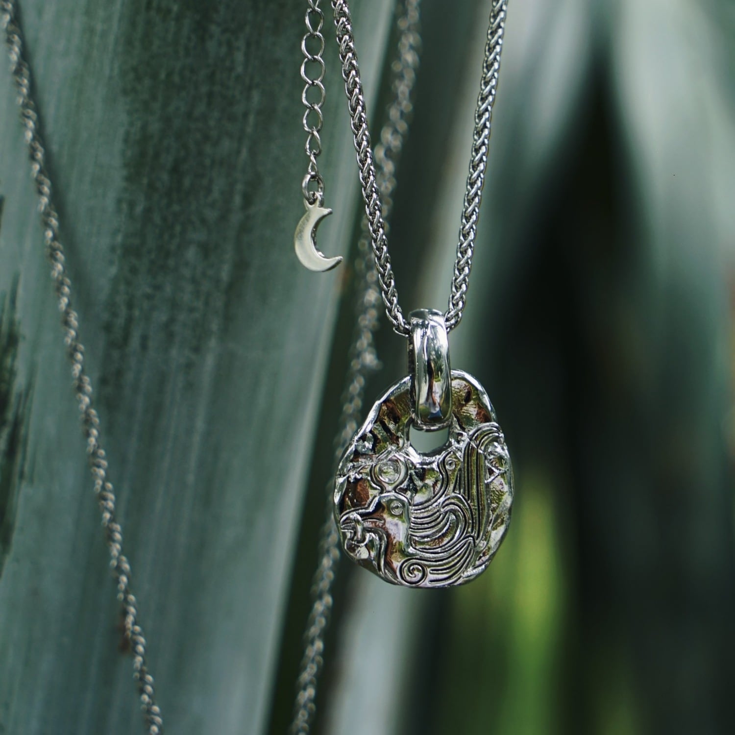 Aurozia Women's Silver Flying Bird Love Odyssey Platinum Plated Ancient Bronze Phoenix Coin Necklace In Silver