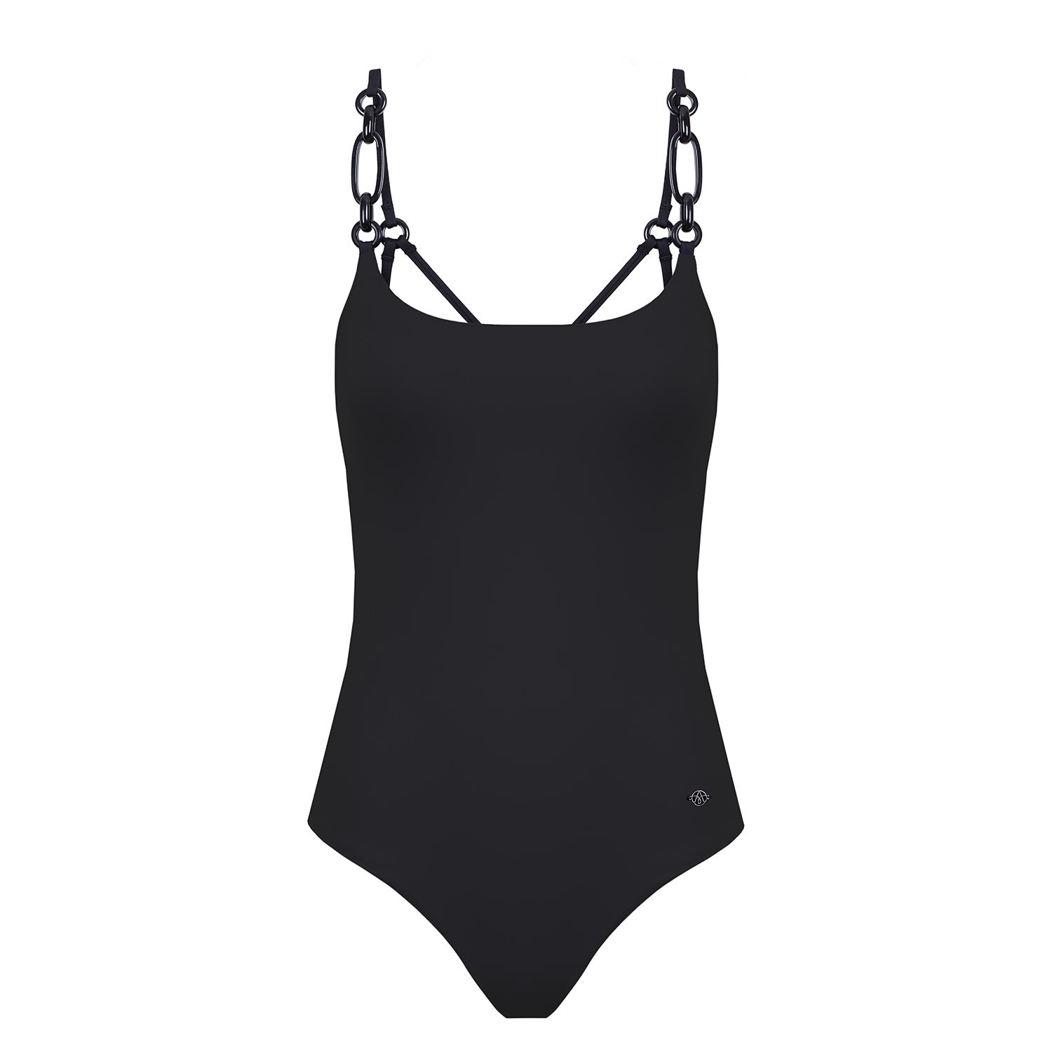 Black Body Print High Leg Swimsuit