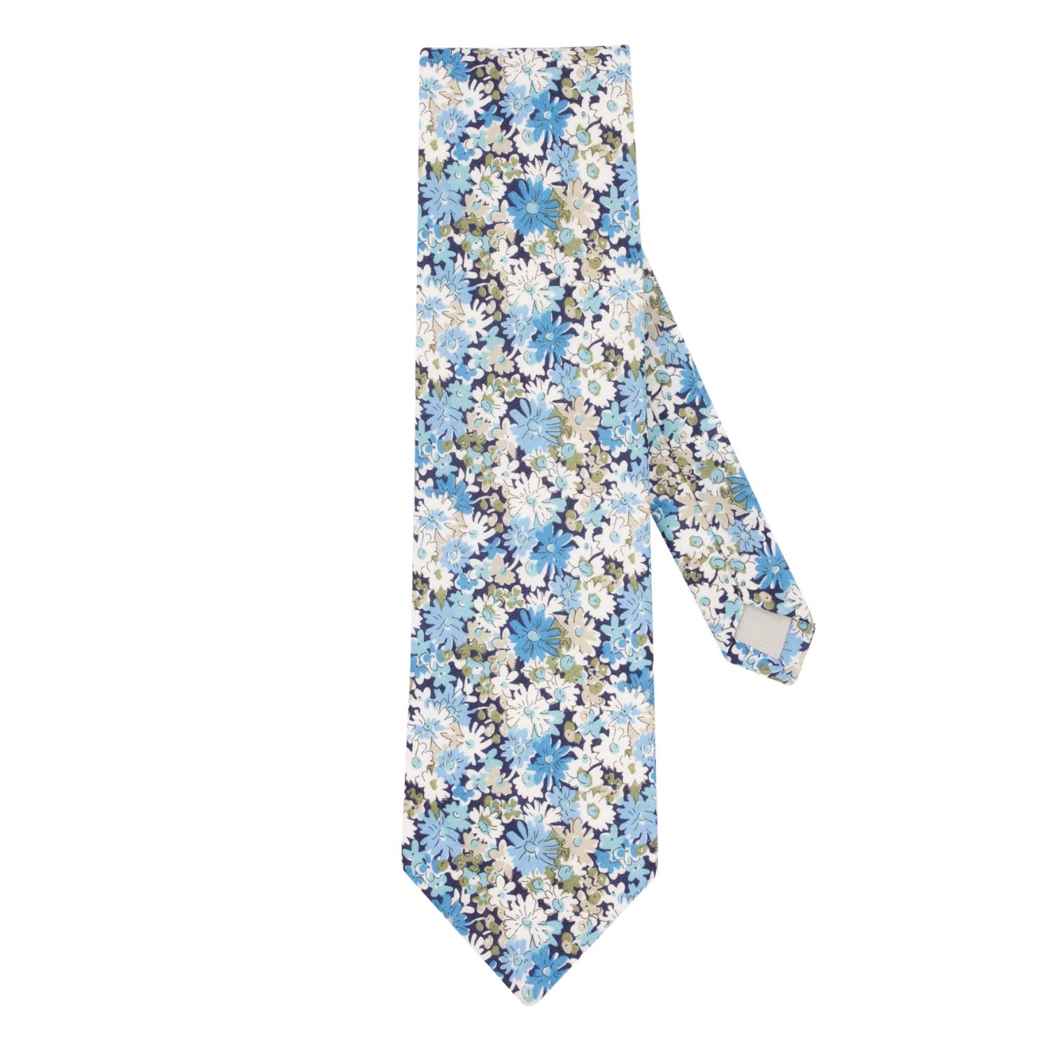 Le Colonel Men's Blue / White / Green Liberty Blue Libby Tie