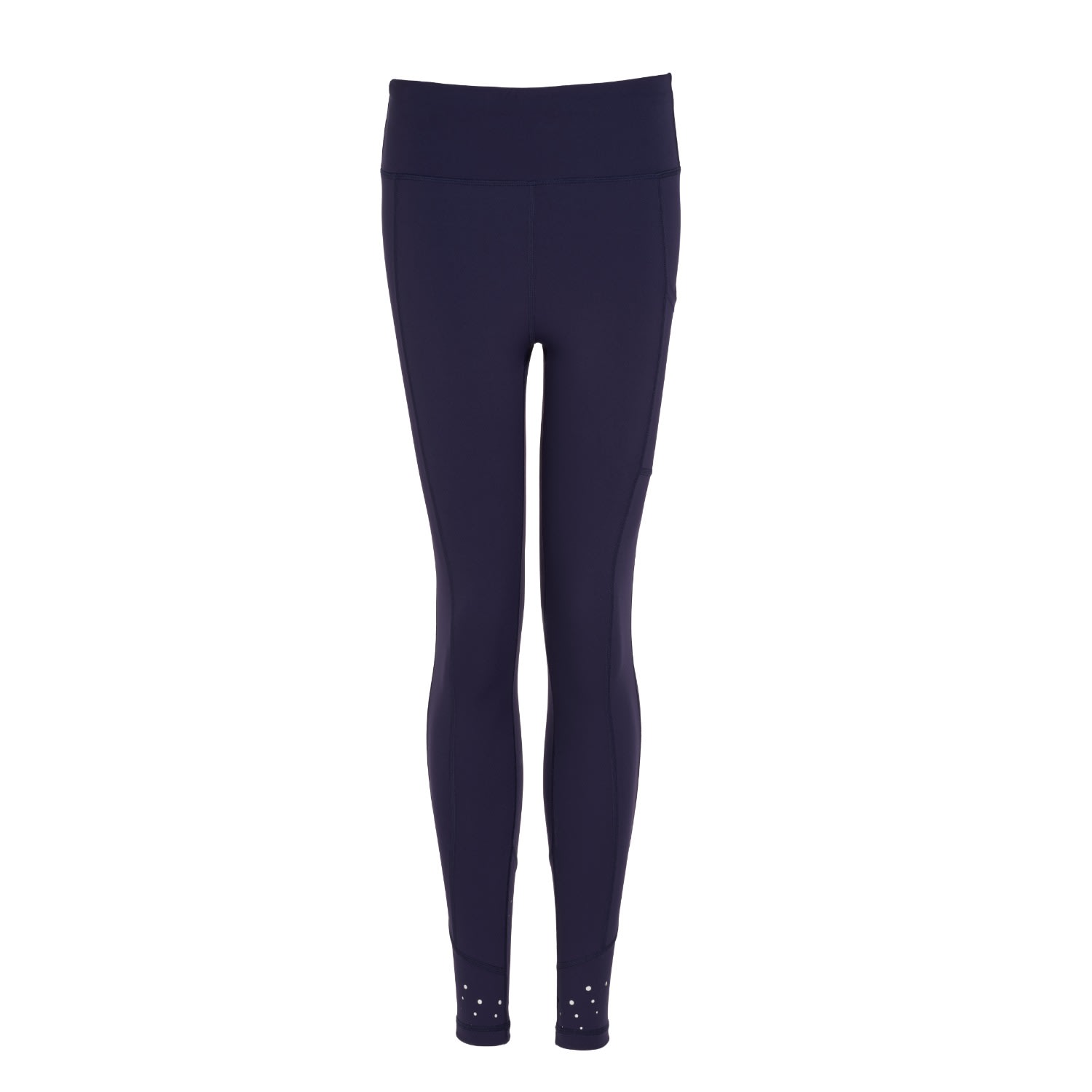 Women’s Blue High Rise Laser Navy Full Length Leggings Large Perky Peach