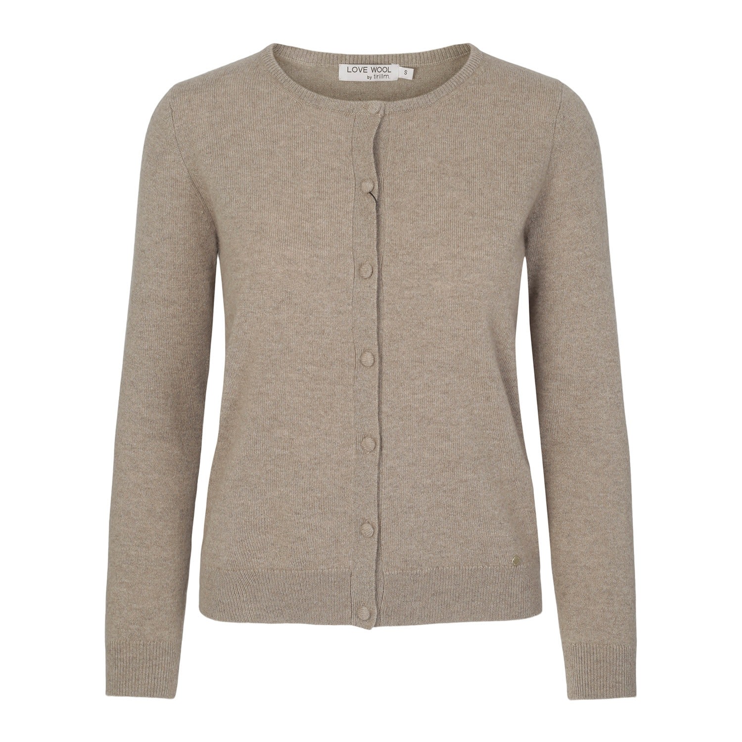 Women’s "Emilie" Basic Cashmere Cardigan - Brown Small Tirillm