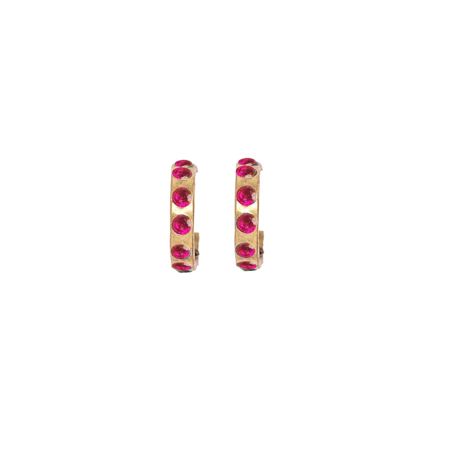 Women’s Rainbow Bright Ruby Gold Hoop Earrings Lily Flo Jewellery