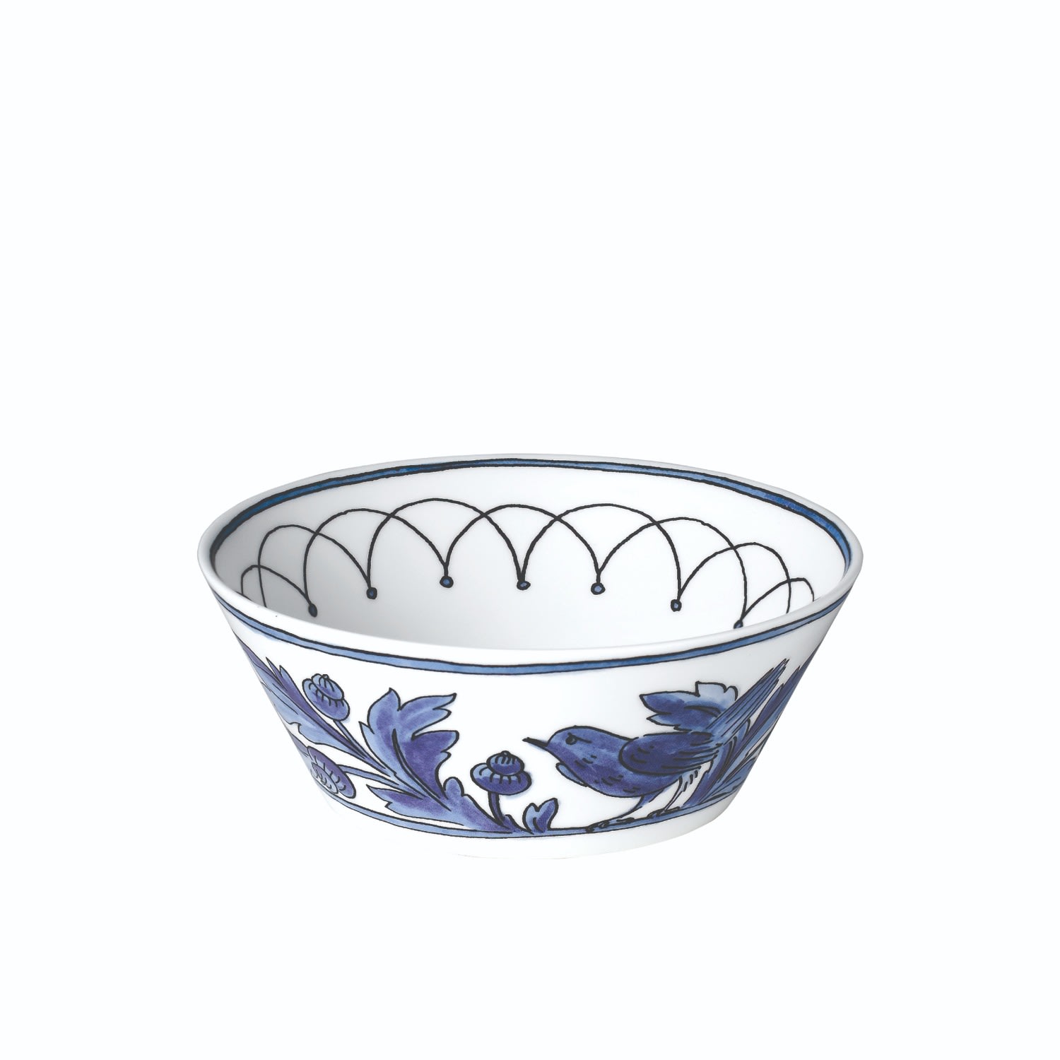 Twig New York White H.blue Bird - Cereal & Soup Bowl In Blue