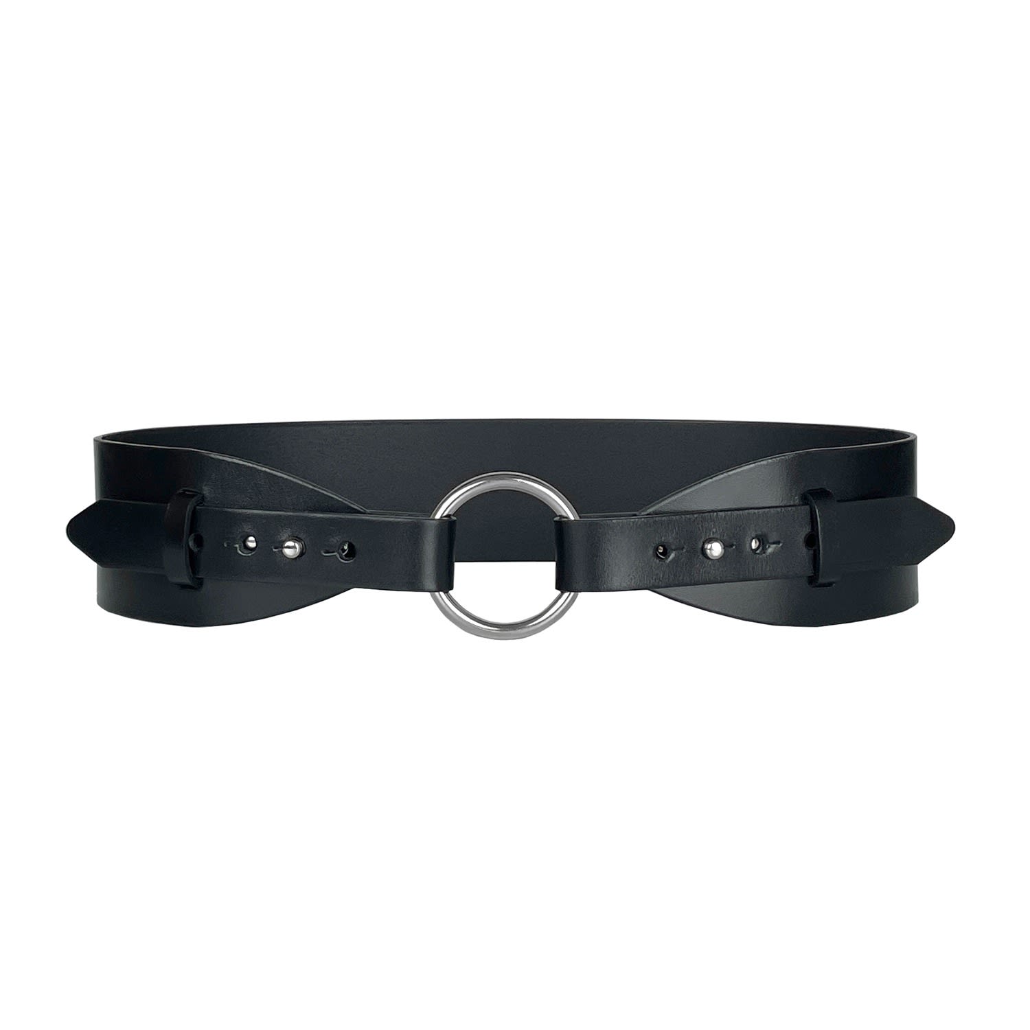 Haute Cuir Women's Black Haela Waist Leather Belt In Black