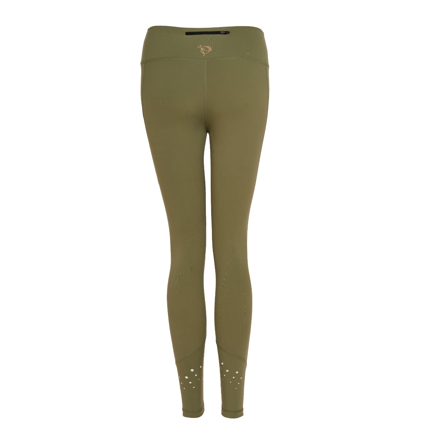 Women’s Green High Rise Laser Khaki Full Length Leggings Xxs Perky Peach