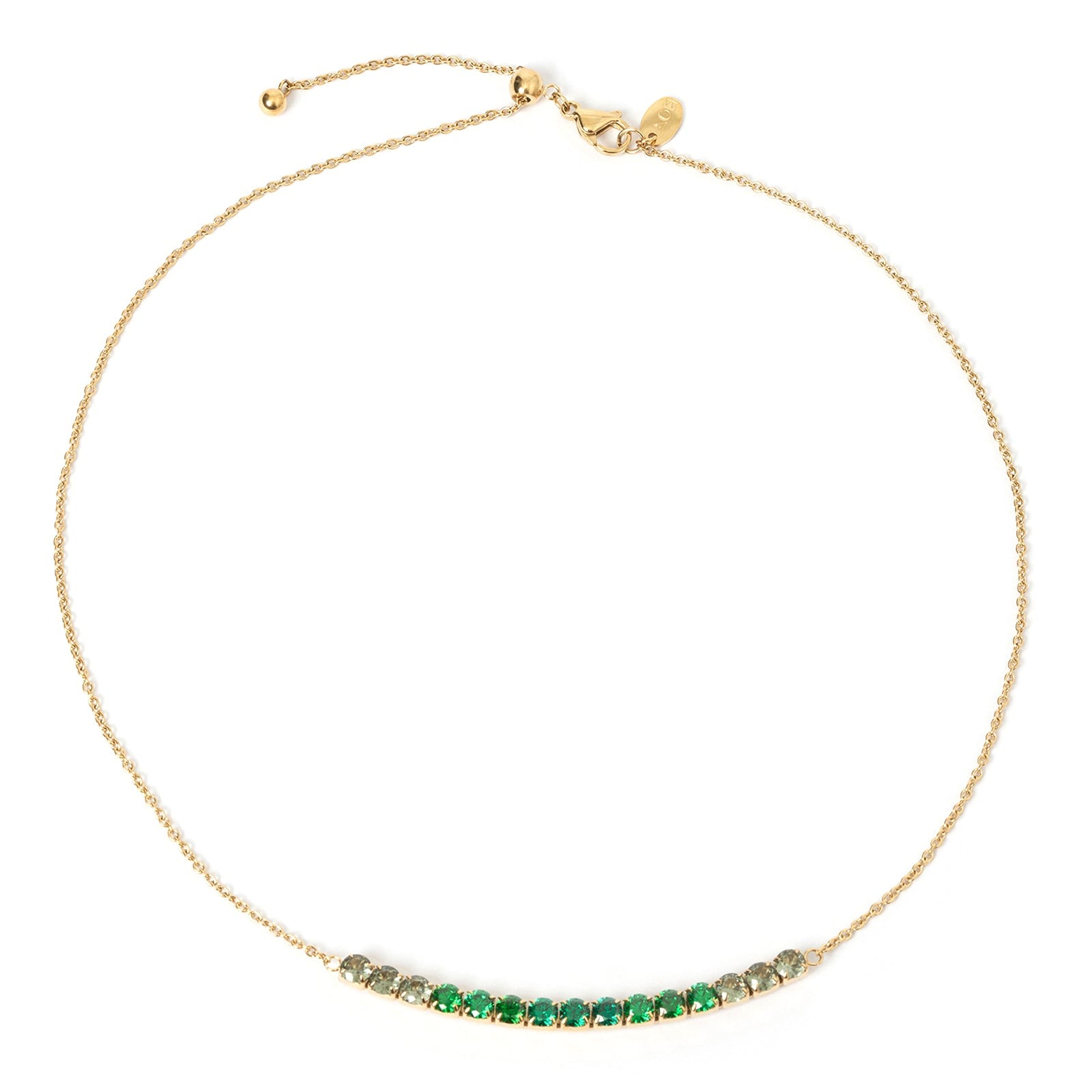 Women’s Green Zalia Gold Necklace - Emerald Arms of Eve