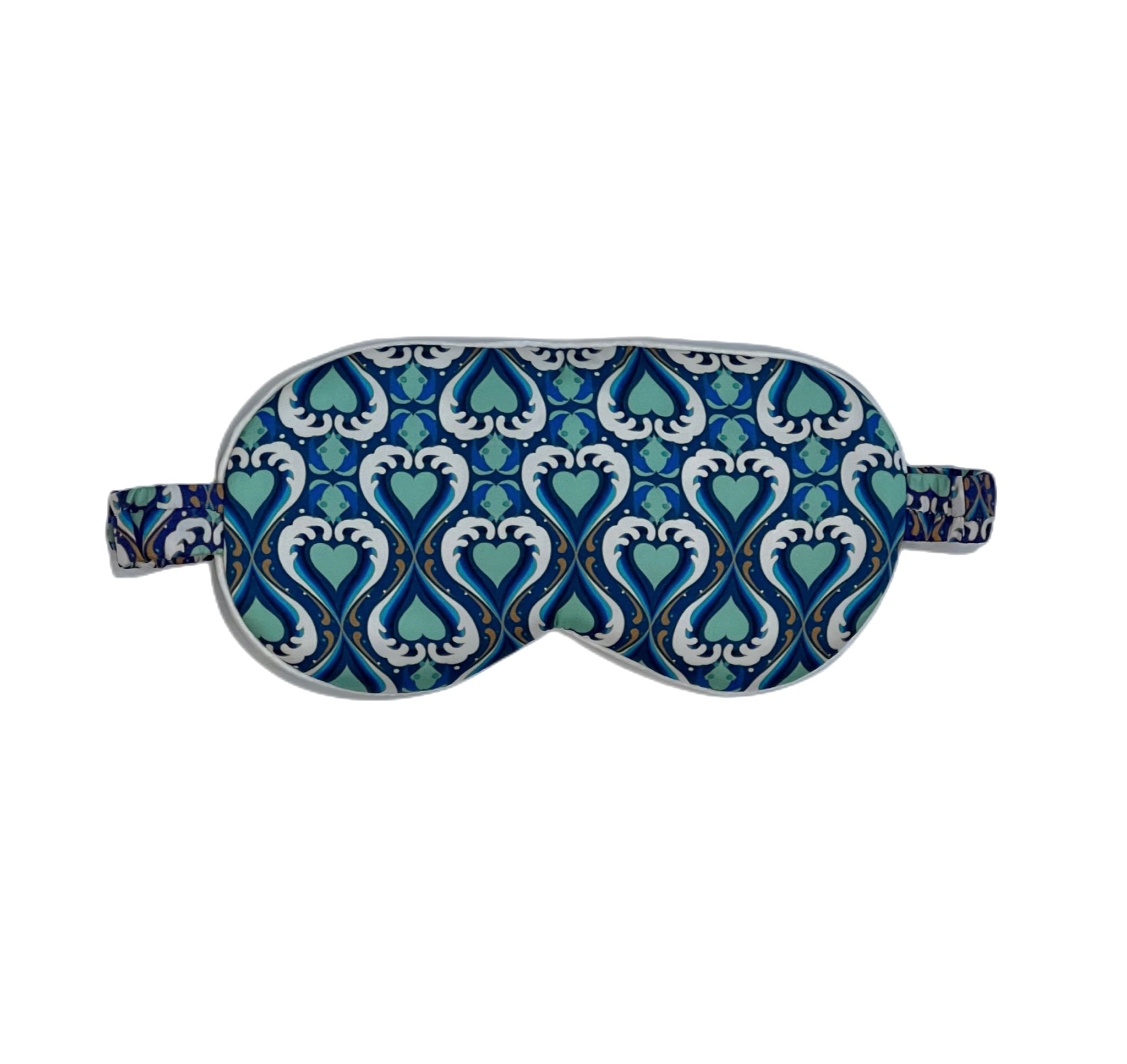 Henelle Women's Blue / White Surfrider Silk Sleep Mask In Multi