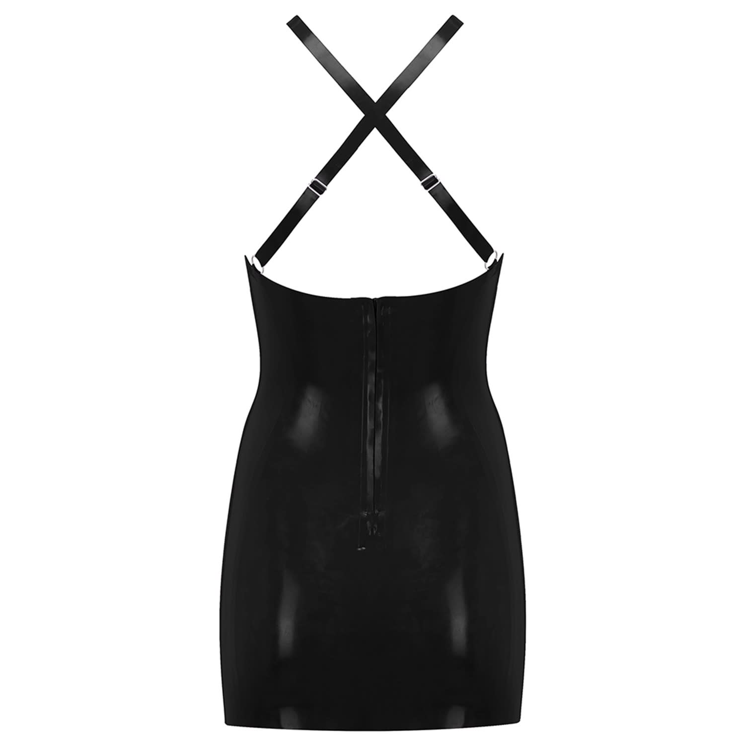 black strapless latex mini dress Hailey Strapless Mini Dress Black main image 0