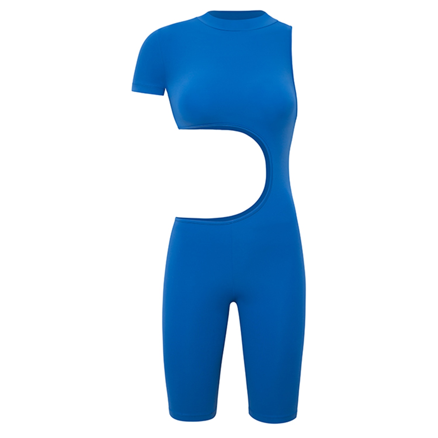 Yes Flâneuse Women's Mag Jumpsuit With Side Window Cut-out Classic Blue In Blue