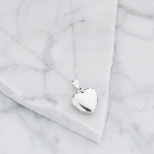Lily & Roo Sterling Silver Small Heart Locket In Heart
