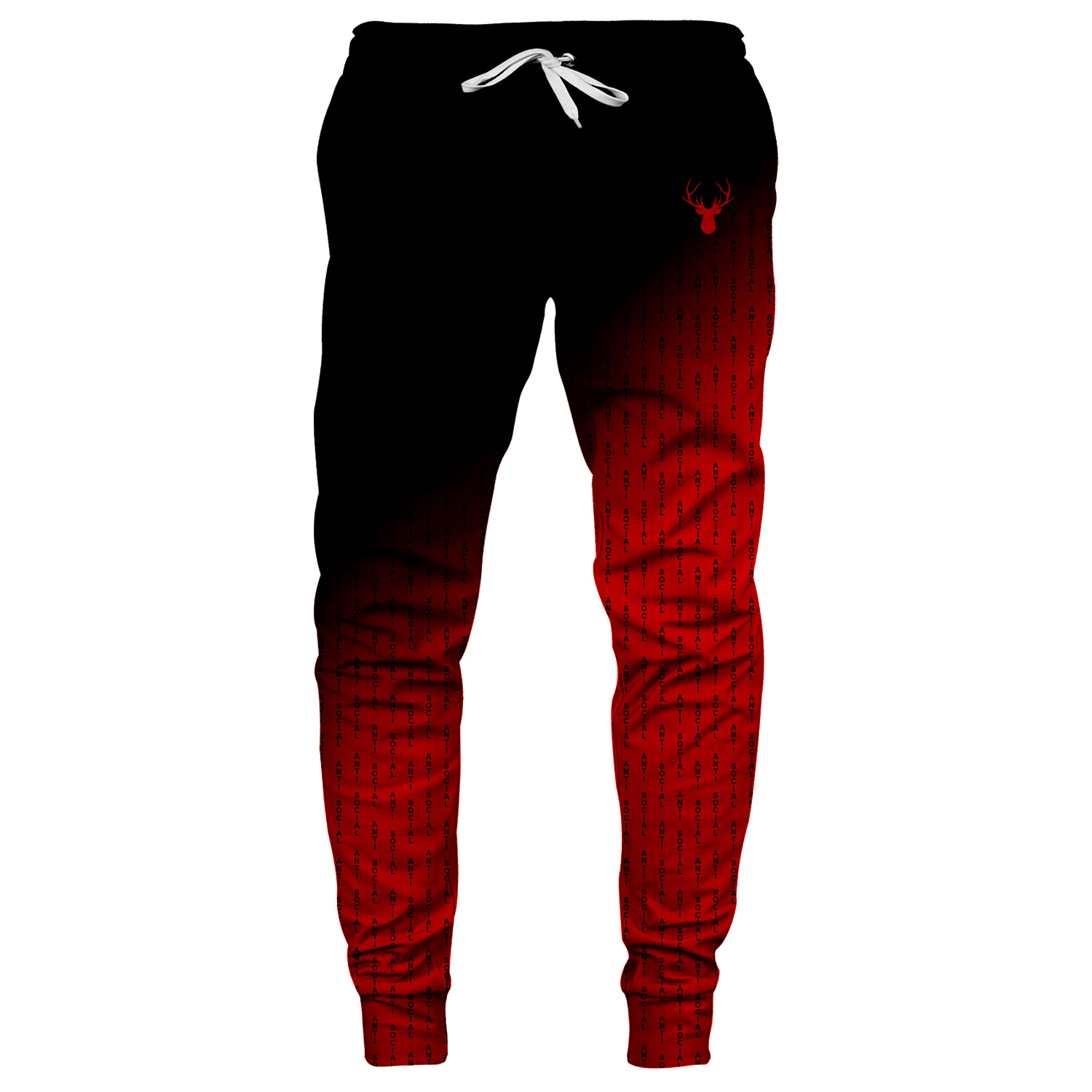 Aloha From Deer Men's Black / Red Bloodshot Sweatpants In Black/red