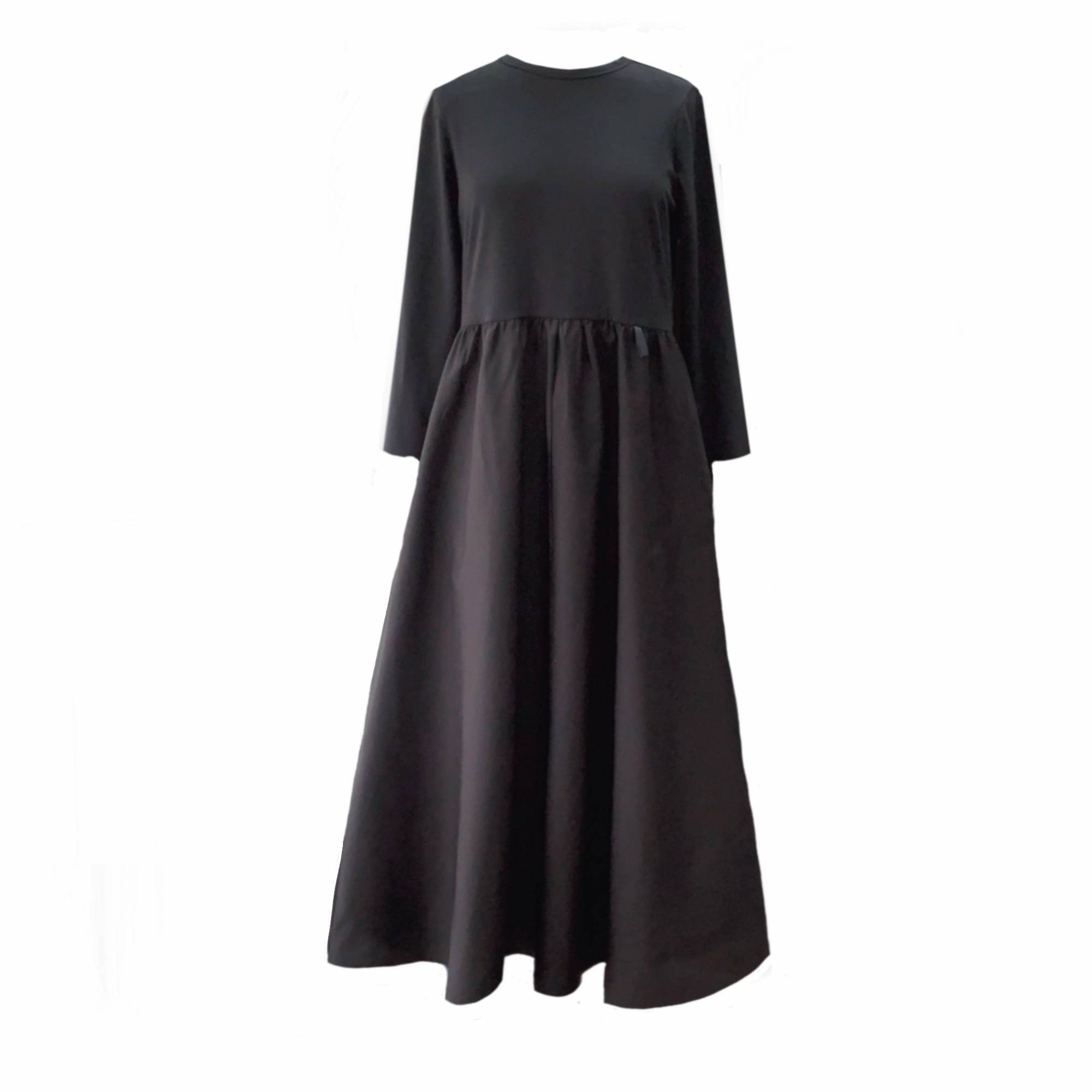 Women's Amiira Midaxi Dress In Black With Pockets | Small | Frock Tales