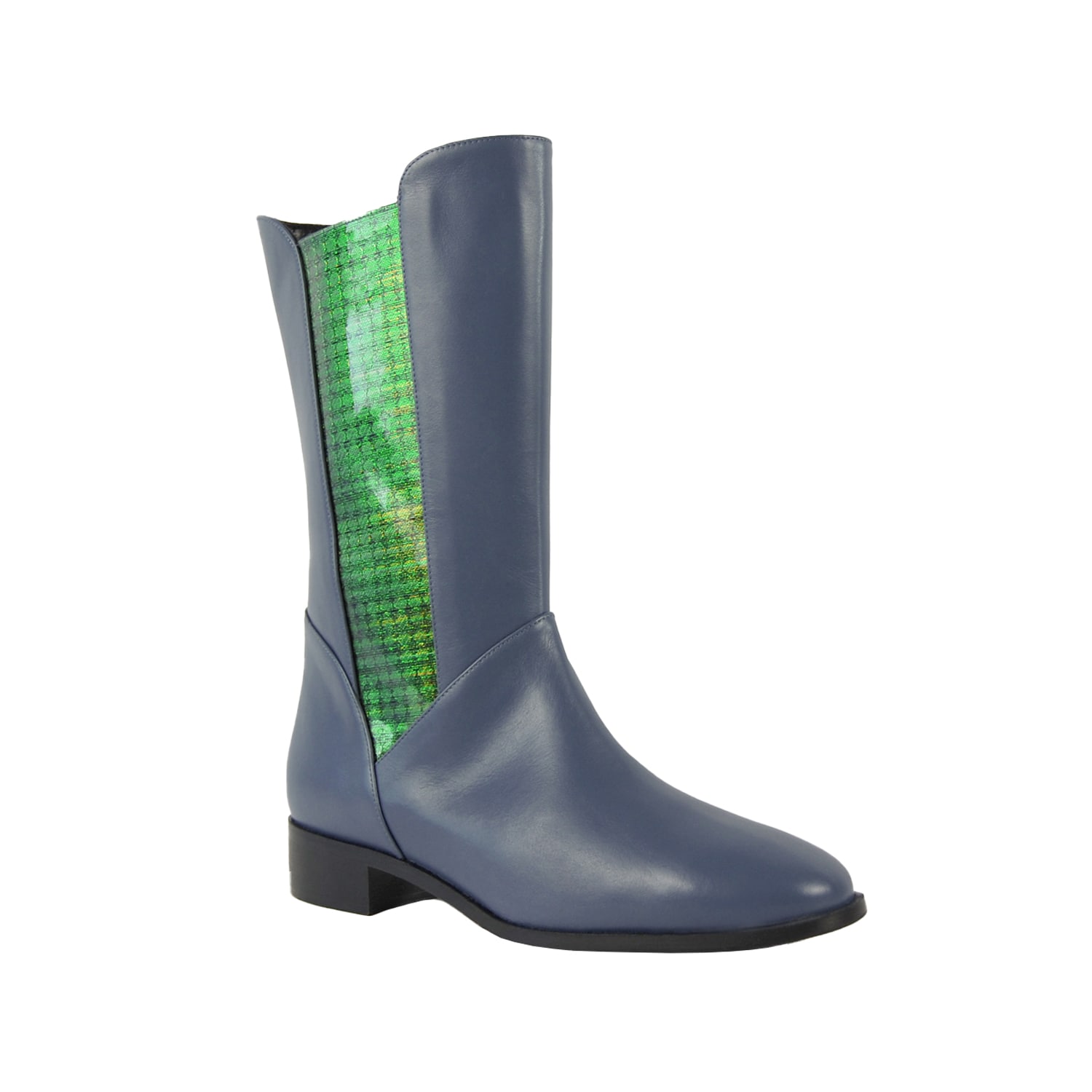 Moon D'elle Women's Blue / Gold Alba Boots In Blue Galassia In Multi