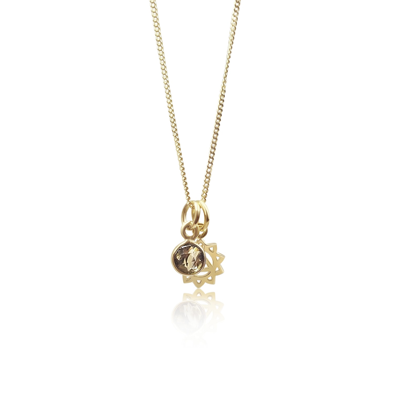 The Jewellery Store London Women's Gold / Yellow / Orange Solar Plexus Chakra/manipura Chakra Charm Necklace In Gold Vermeil– C