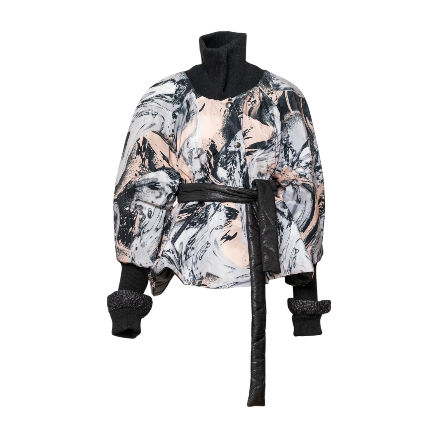 Artista Women's Queeny Peach Puffy Printed Jacket In Orange