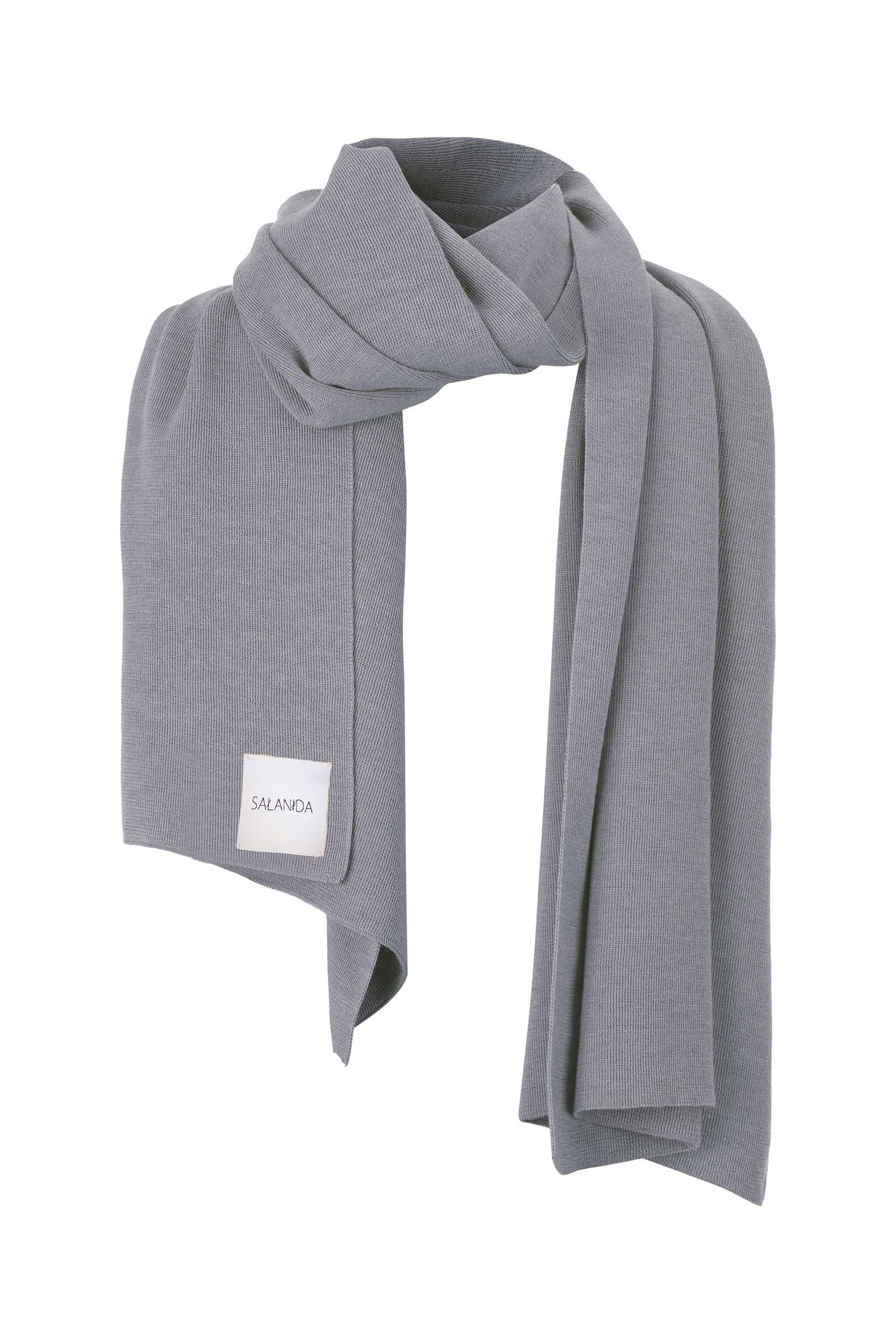 Women’s Via 100% Merino Scarf Light Grey One Size Salanida