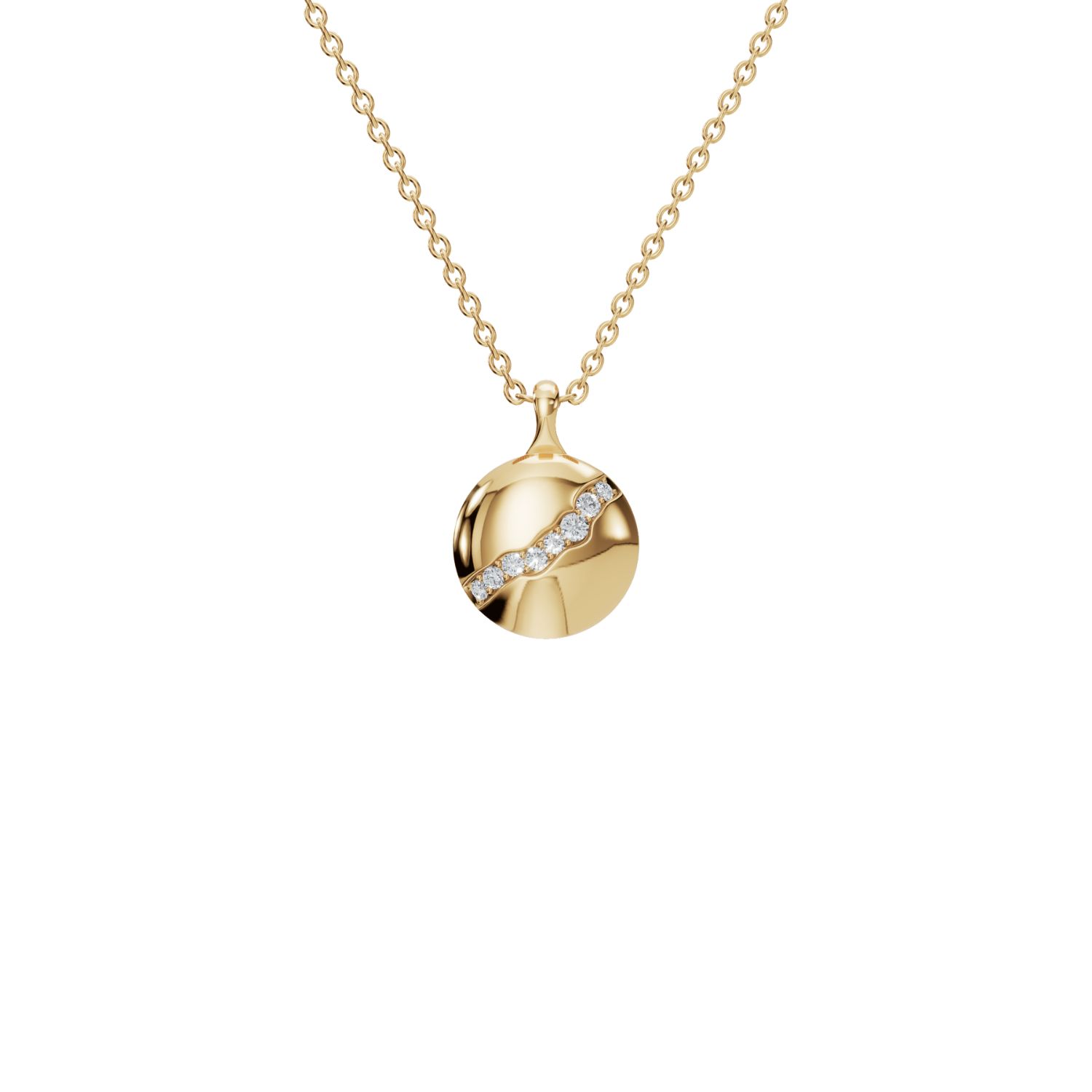 Aya Fine Jewelry Women's White / Yellow / Rose Gold Fourteen Kt Diamond Sphere Pendant Necklace