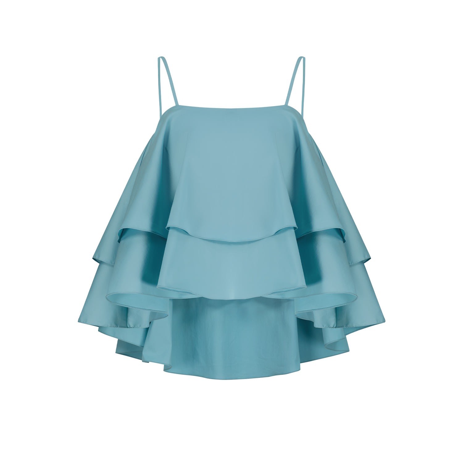 Azzalia Women's Quirky Flared Top- Blue In Blue