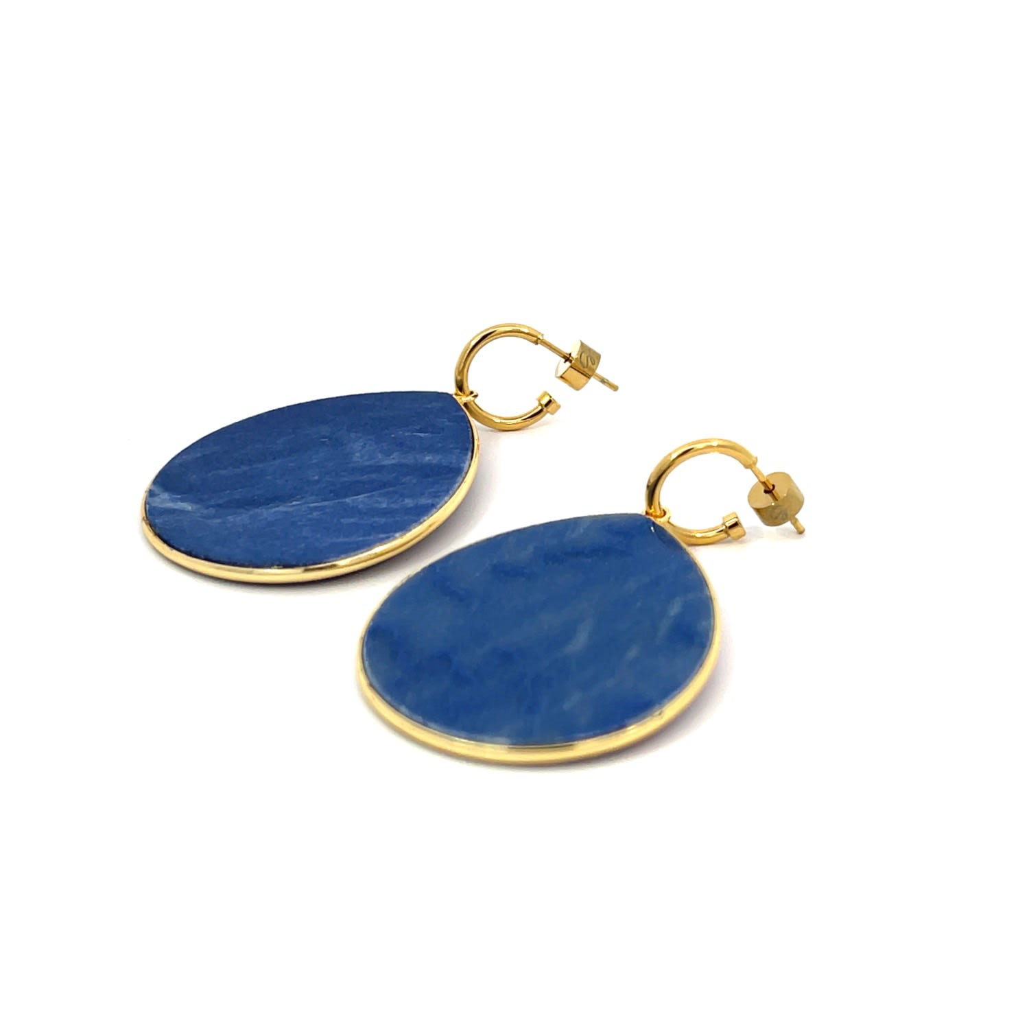 Women’s Heavenly Beauty Oval Drop Earrings/Trust - Blue Jasper Gosia Orlowska