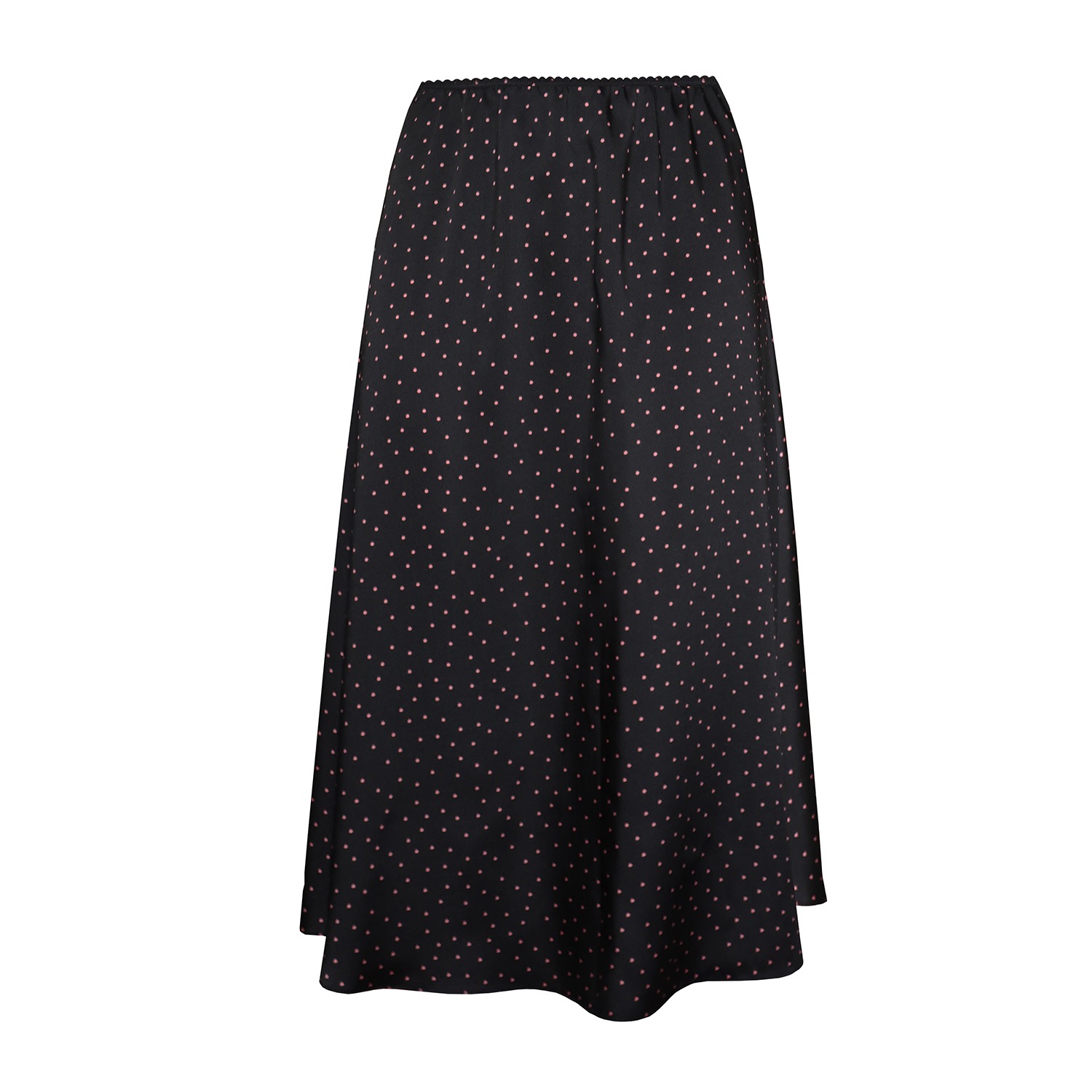 Women’s Tabita Satin Effect Polka-Dot Midi Skirt - Navy Small 2Kstyle