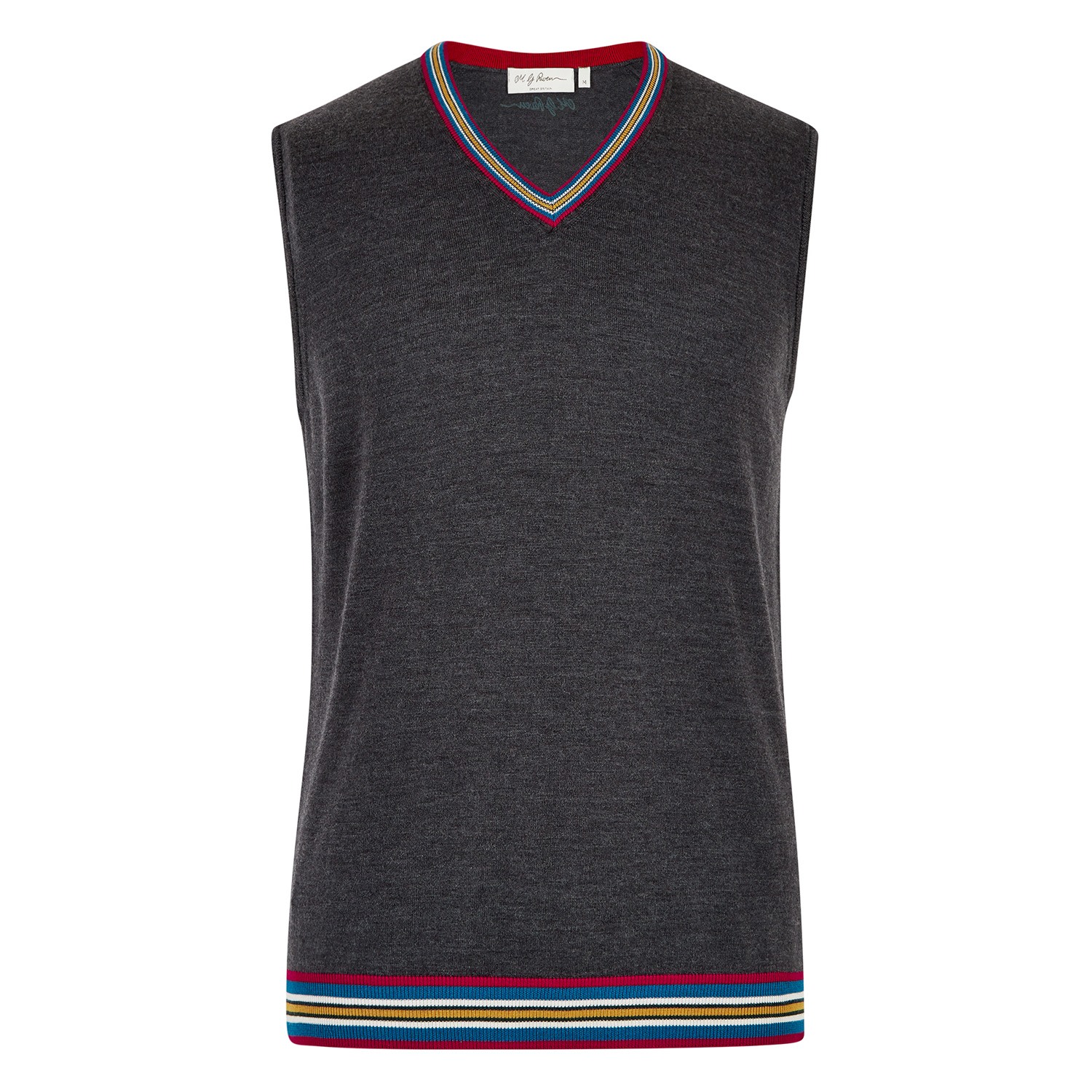 Mg Rivers Men's Slate Grey Extrafine Merino Tank Top In Grey